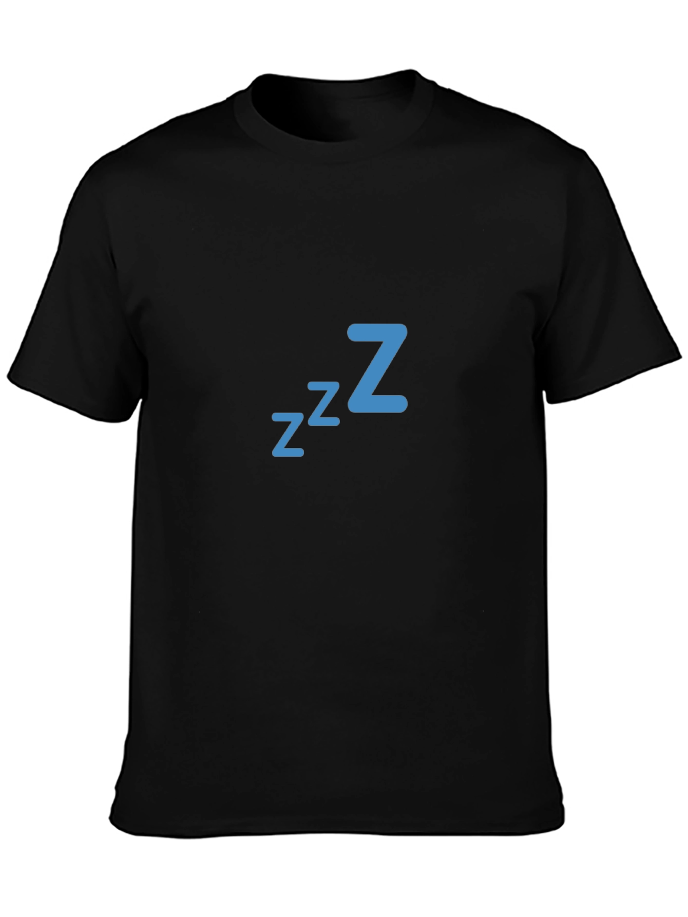 Zzz Sleep Mode Graphic Tee - Soft Black Cotton