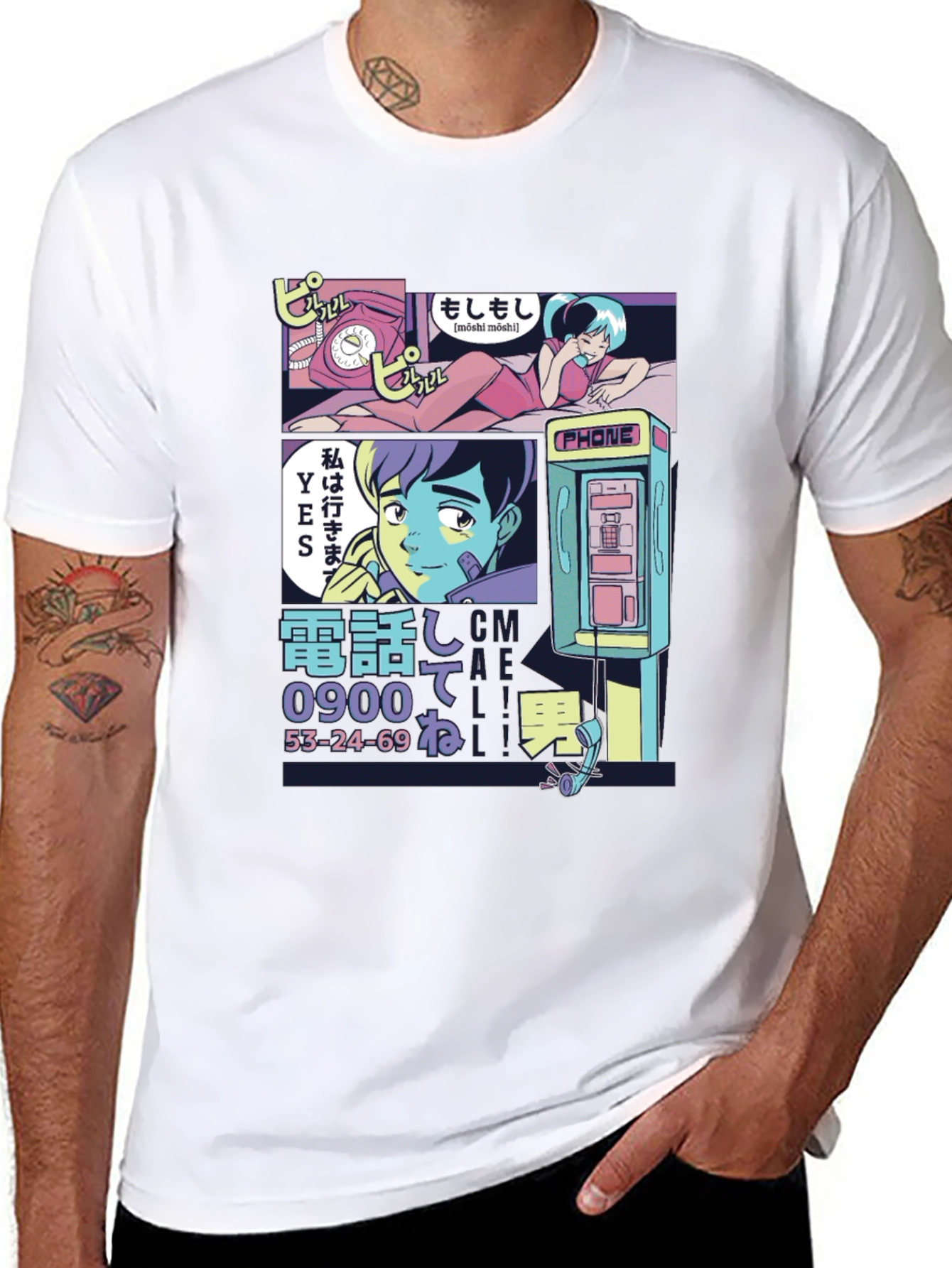 Retro Anime Style Graphic T-Shirt