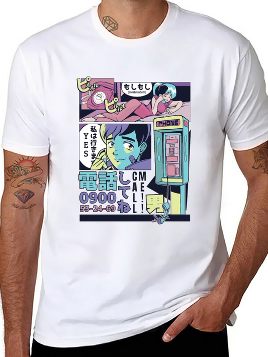 Retro Anime Style Graphic T-Shirt
