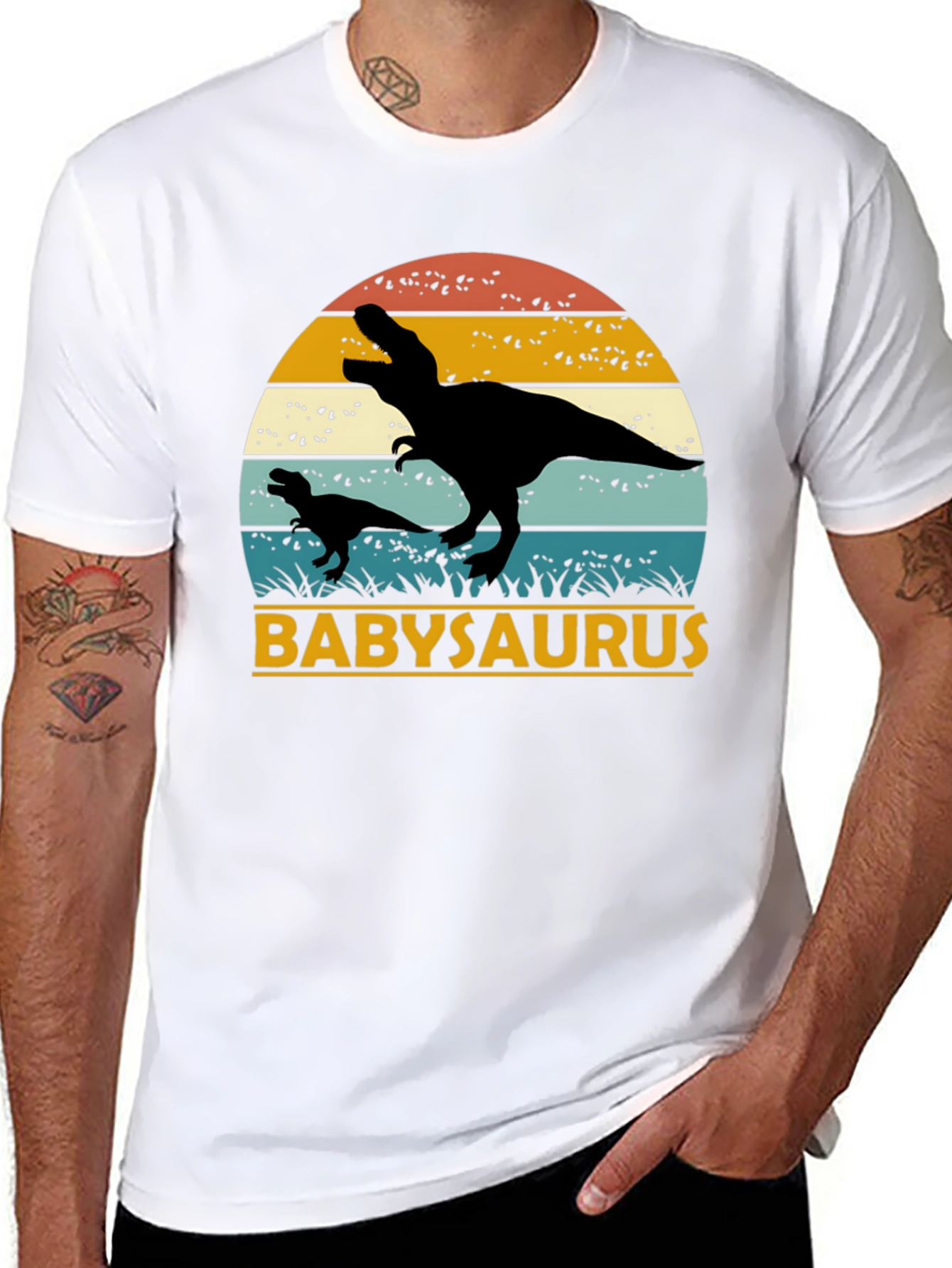 Babysaurus Rex T-Shirt - Black Dinosaur Tee