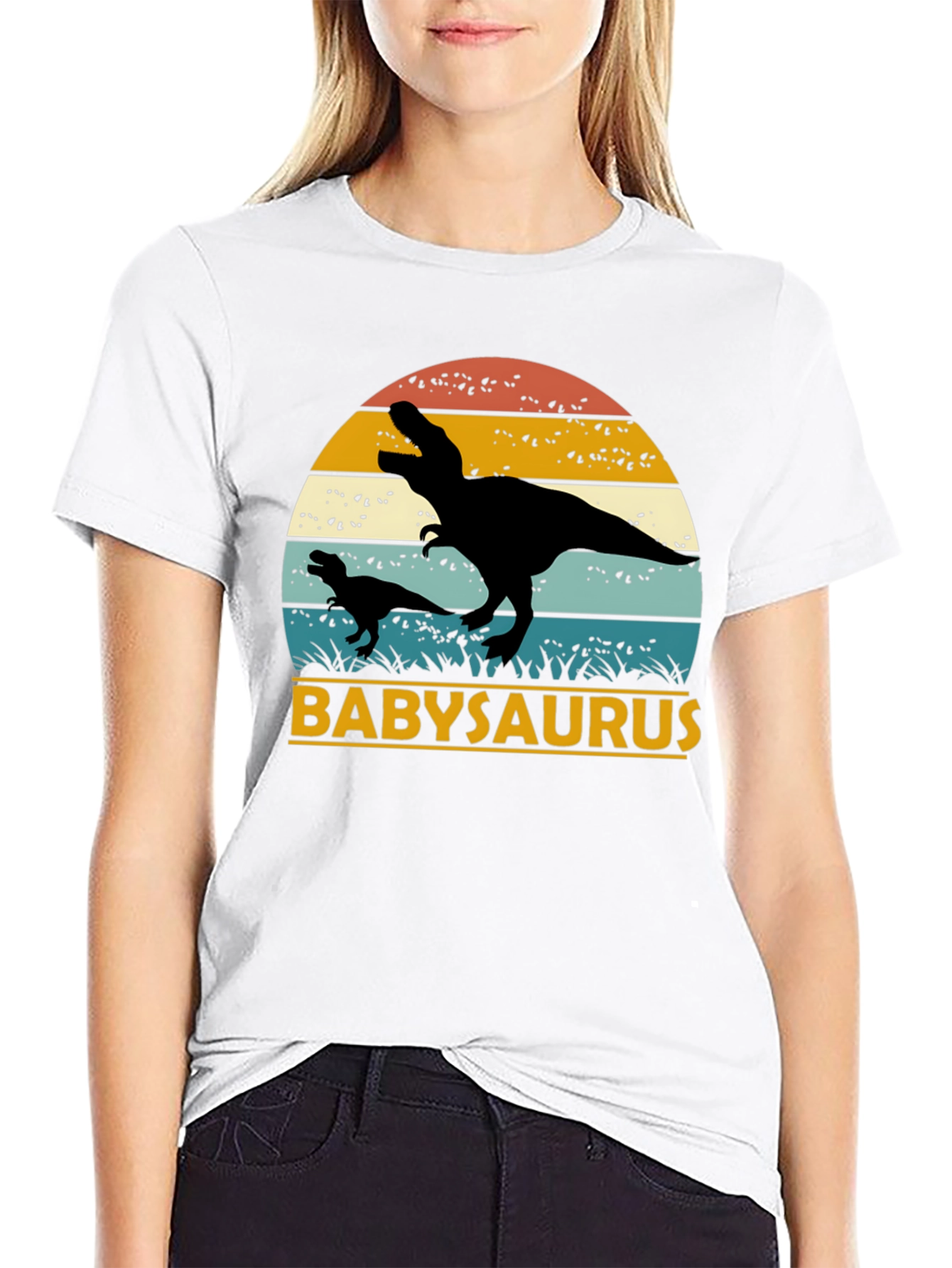 Babysaurus Rex T-Shirt - Black Dinosaur Tee
