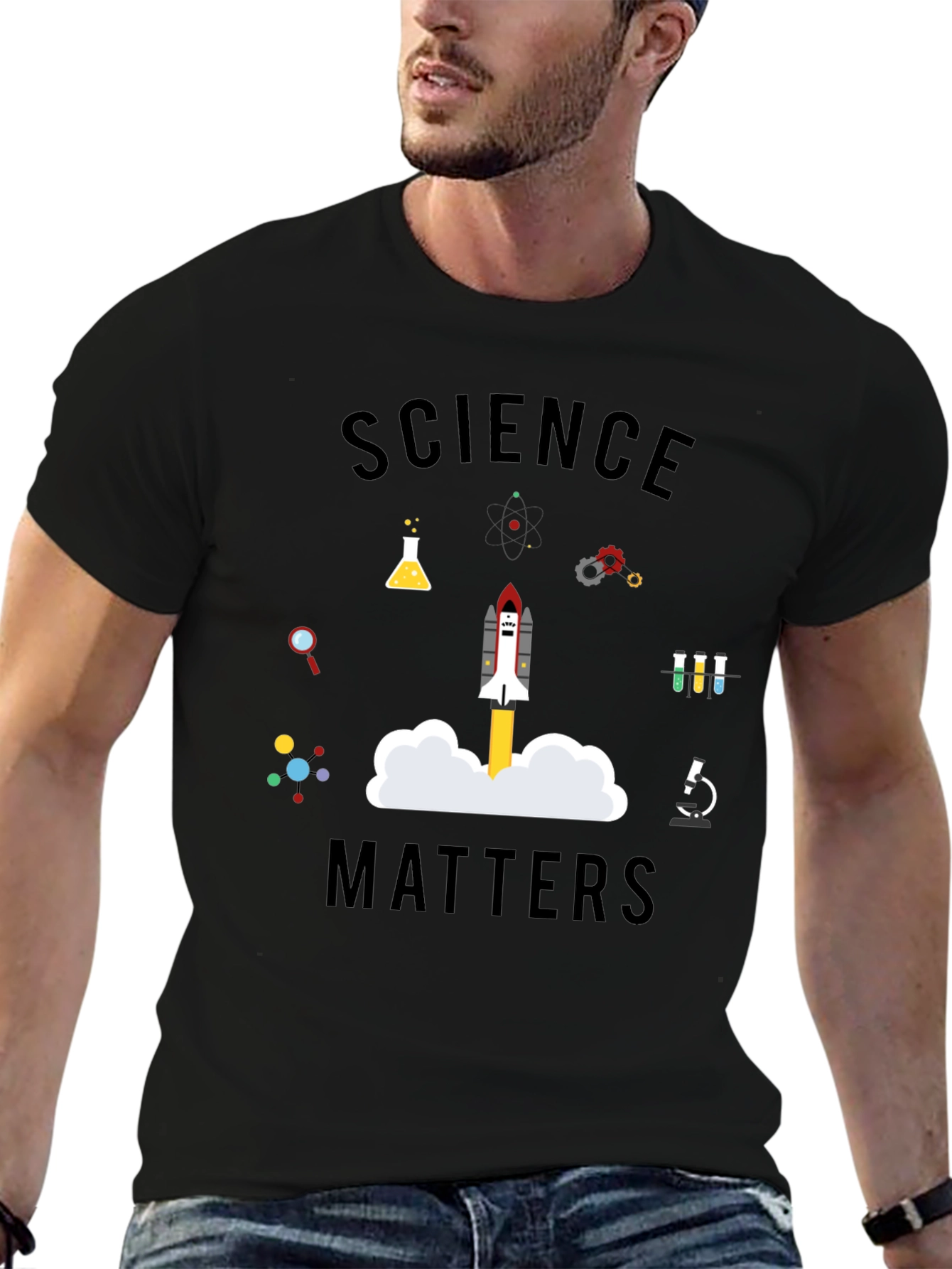 Science Matters Graphic T-Shirt - Black