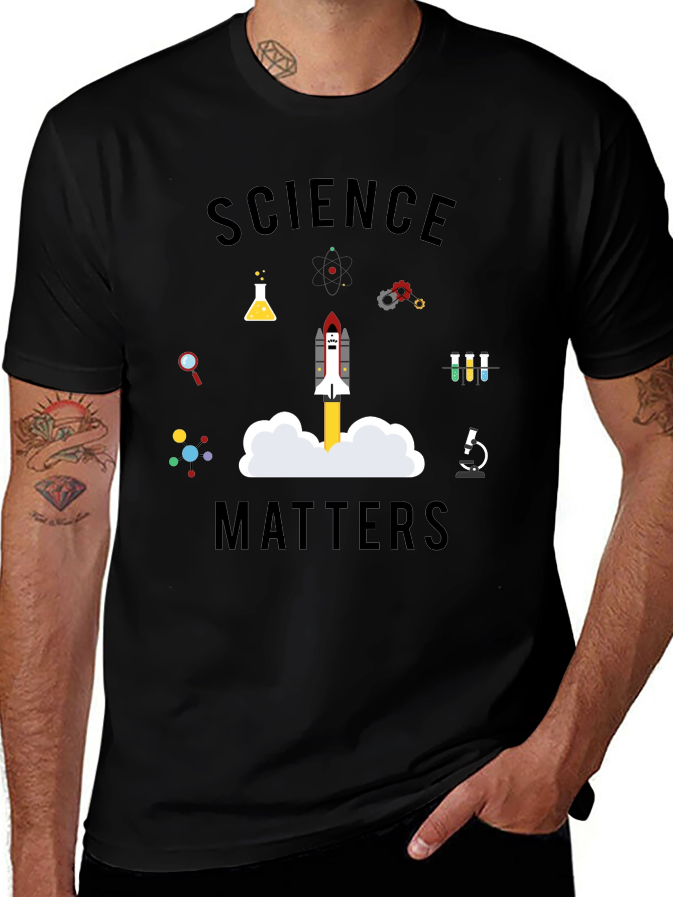 Science Matters Graphic T-Shirt - Black
