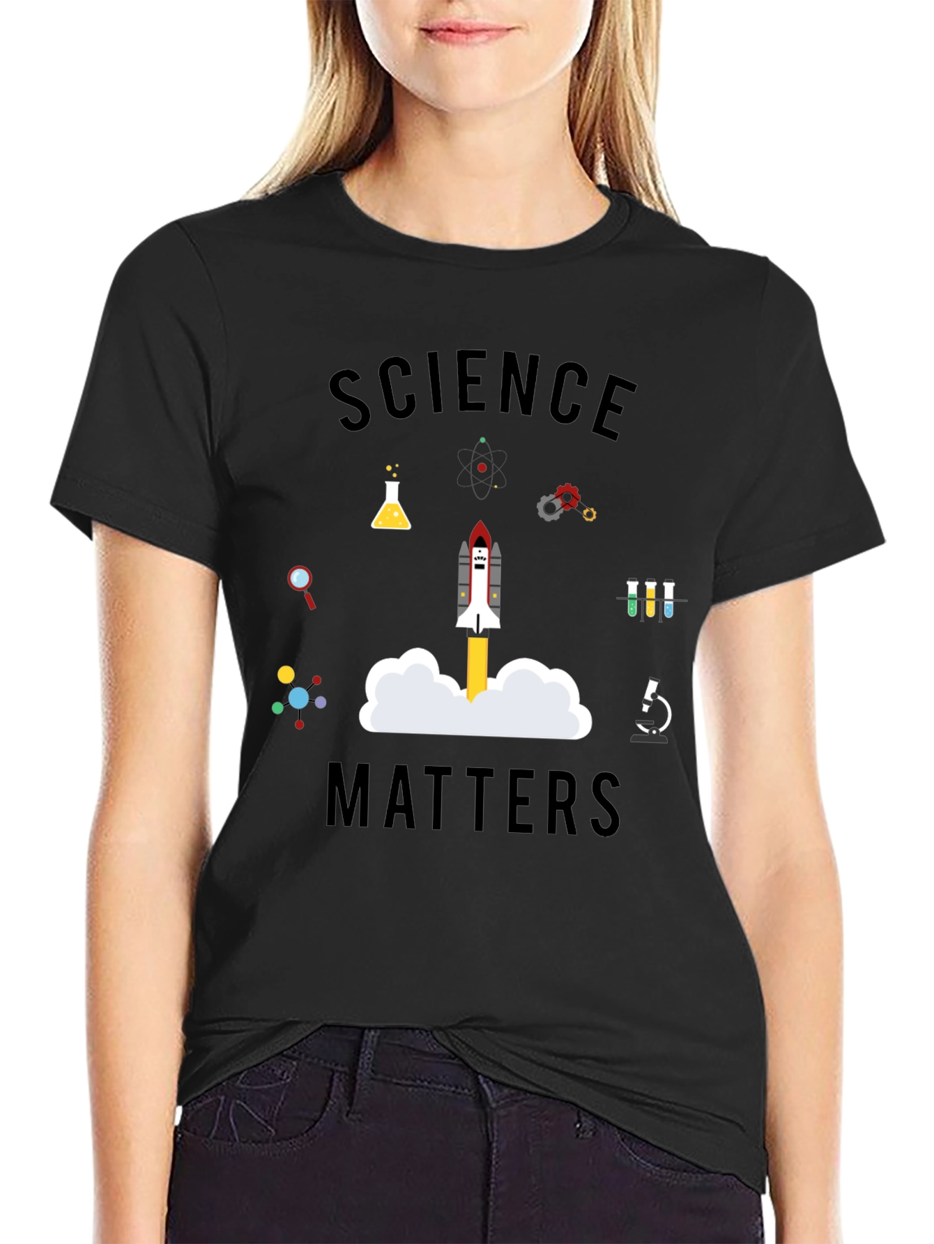 Science Matters Graphic T-Shirt - Black