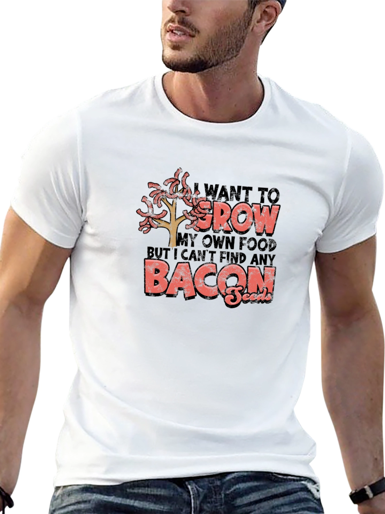 Funny Bacon Seeds Graphic Tee