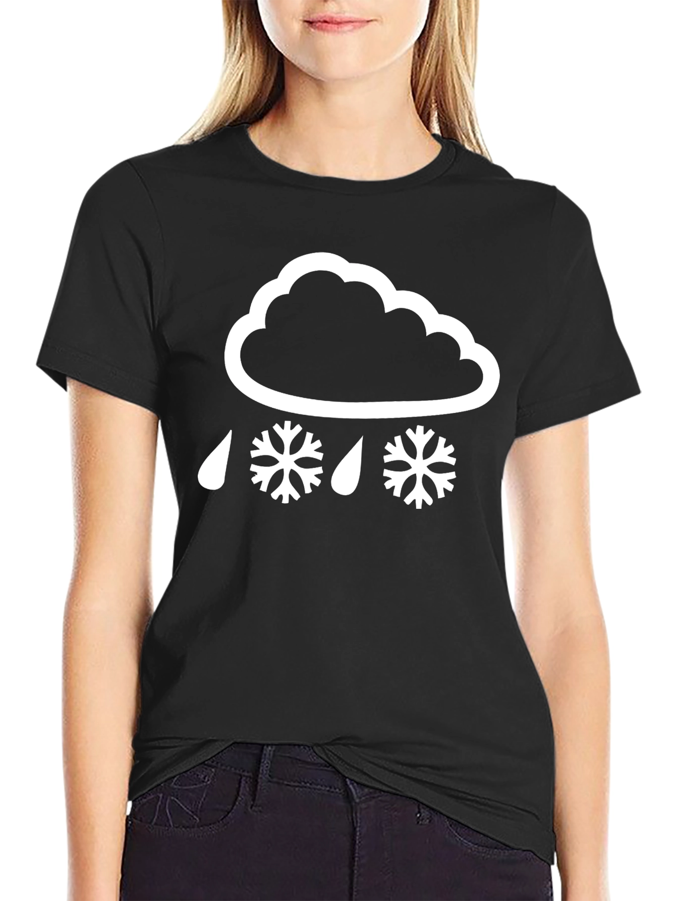 Snow Day Tee: Stylish Weather Graphic T-Shirt