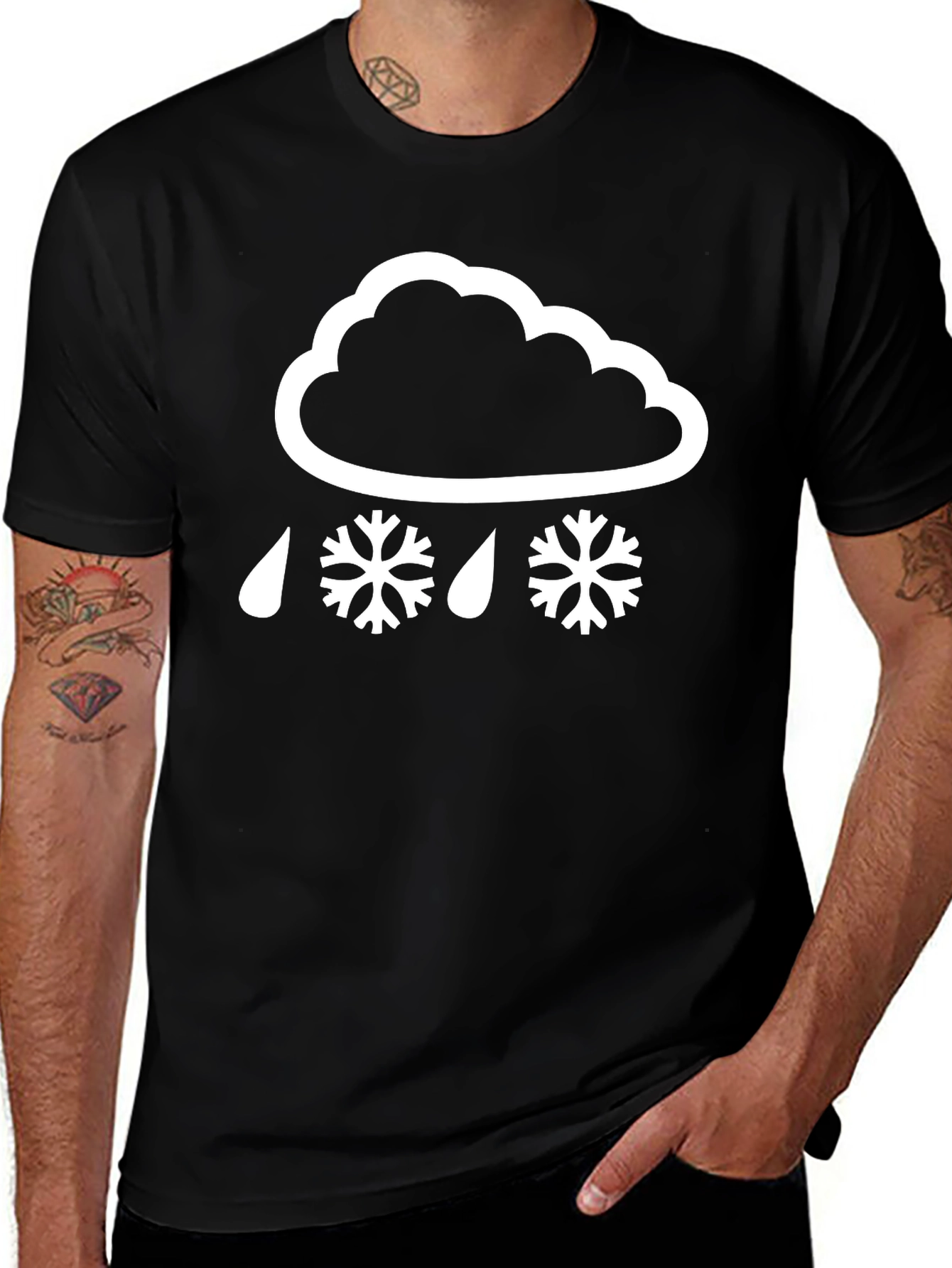 Snow Day Tee: Stylish Weather Graphic T-Shirt