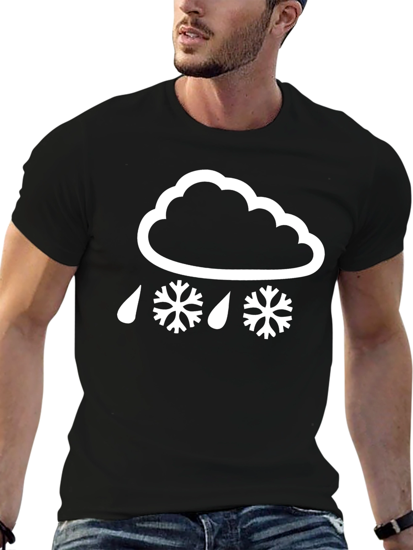 Snow Day Tee: Stylish Weather Graphic T-Shirt