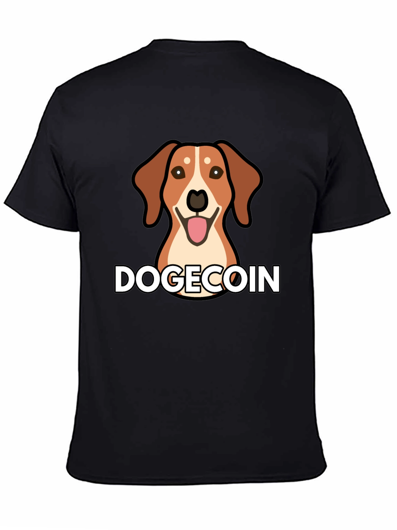 Dogecoin Dog T-Shirt - Black