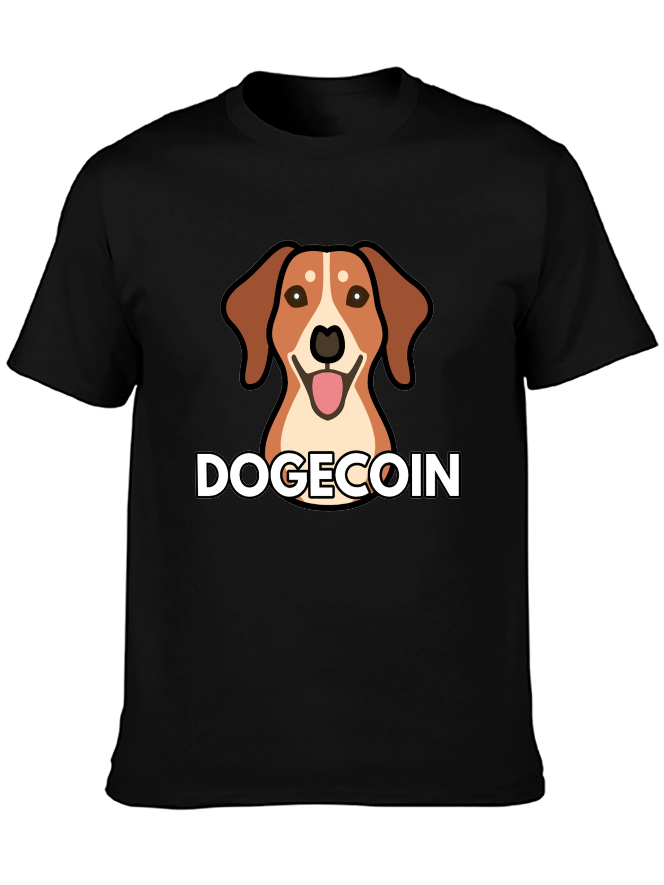 Dogecoin Dog T-Shirt - Black