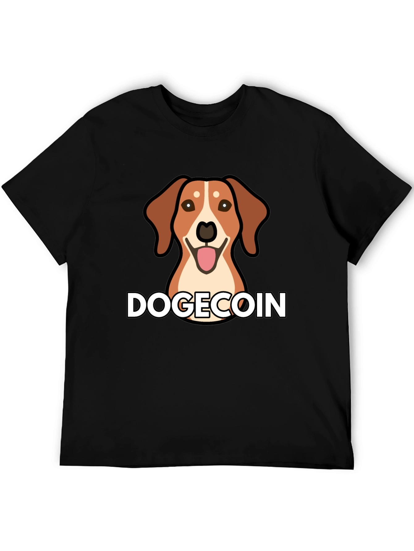 Dogecoin Dog T-Shirt - Black