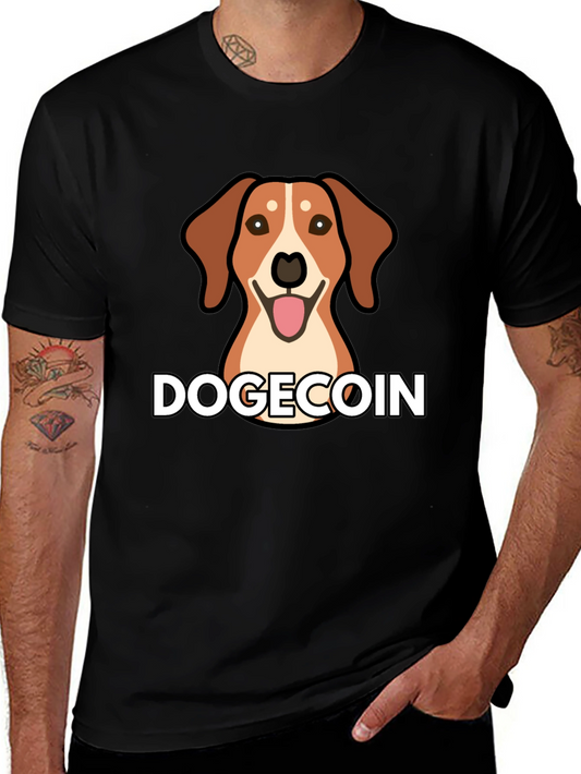 Dogecoin Dog T-Shirt - Black