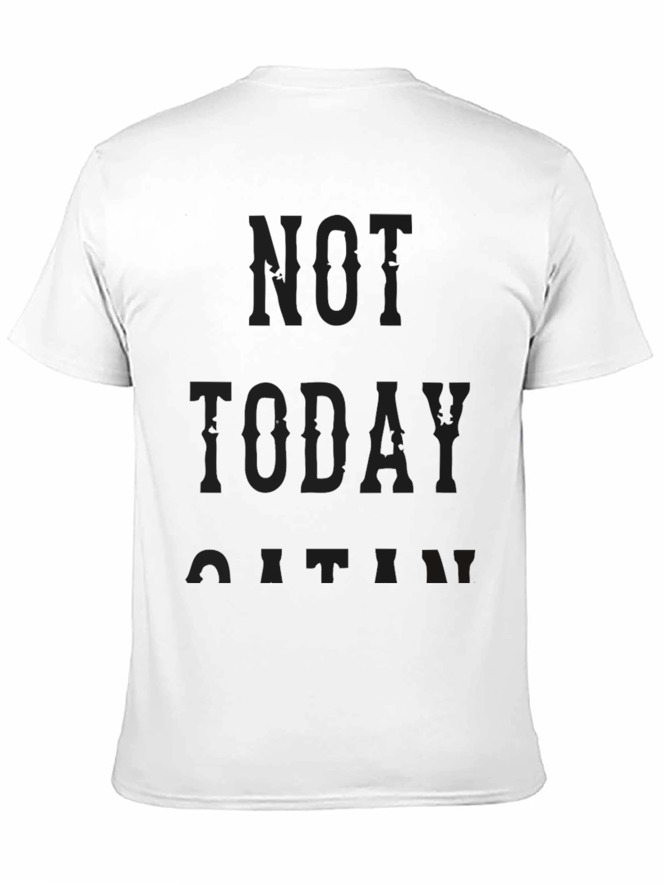 Not Today Satan Graphic Tee - Black
