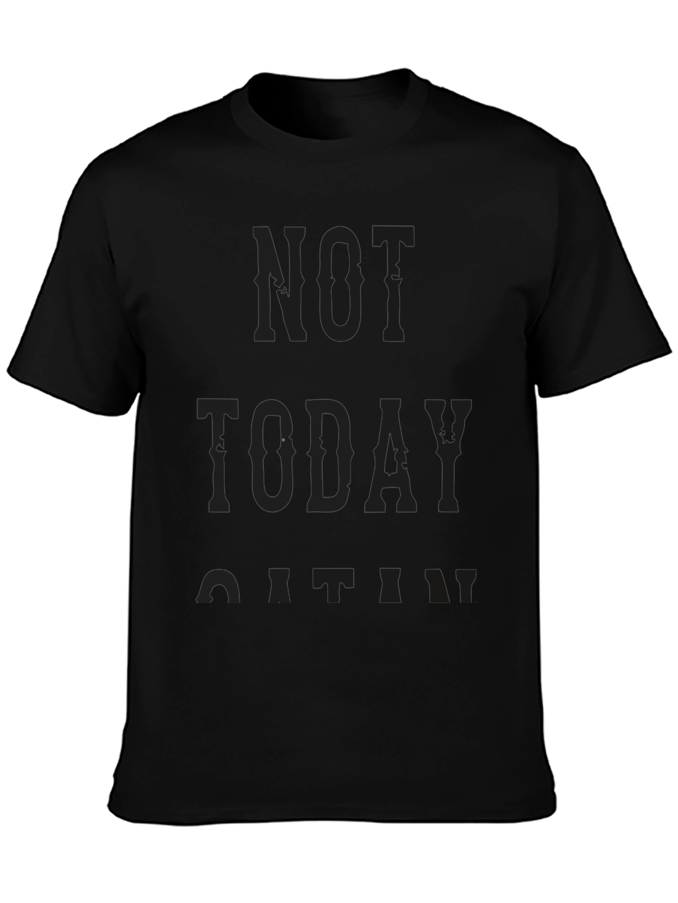 Not Today Satan Graphic Tee - Black