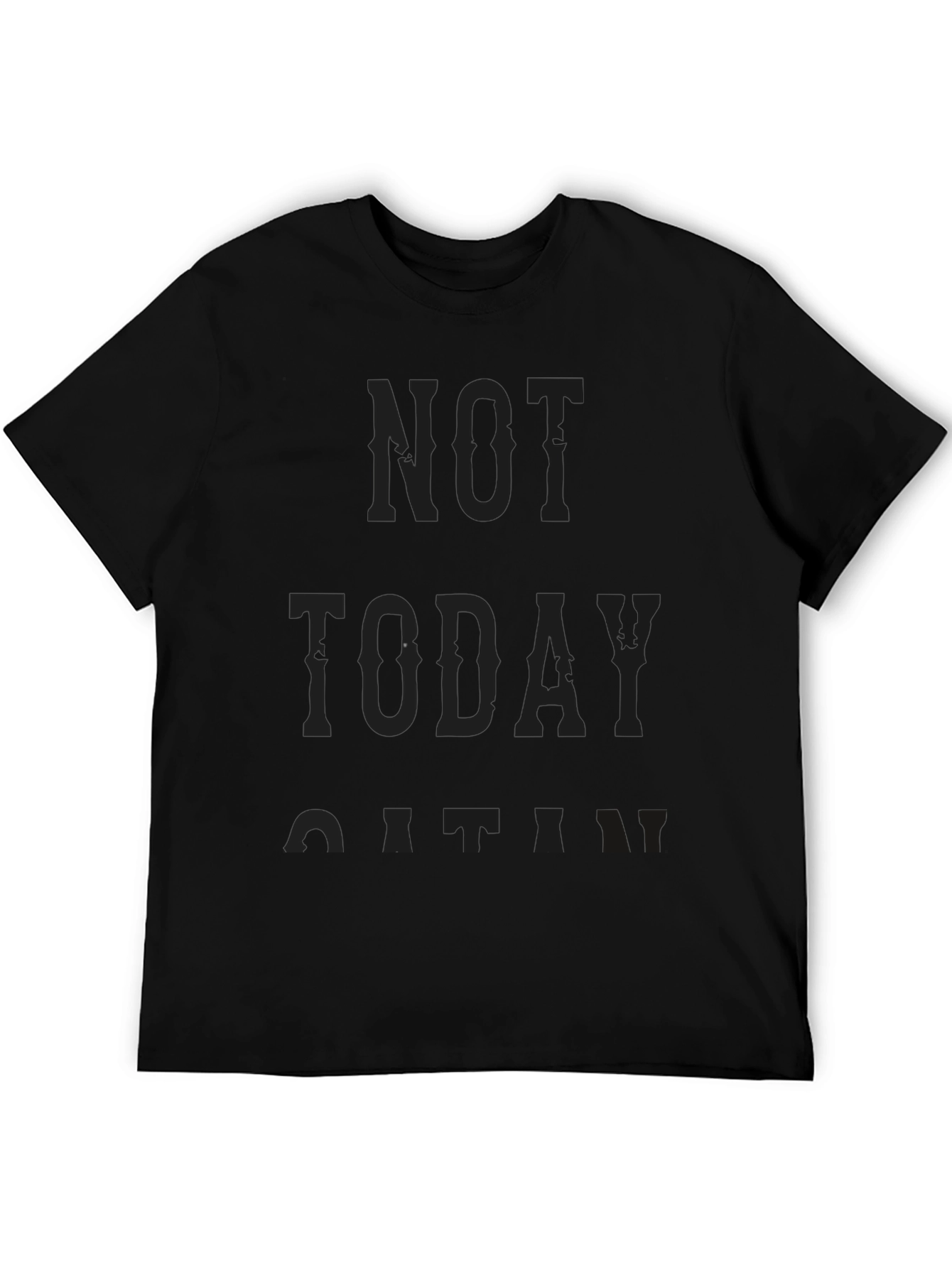 Not Today Satan Graphic Tee - Black