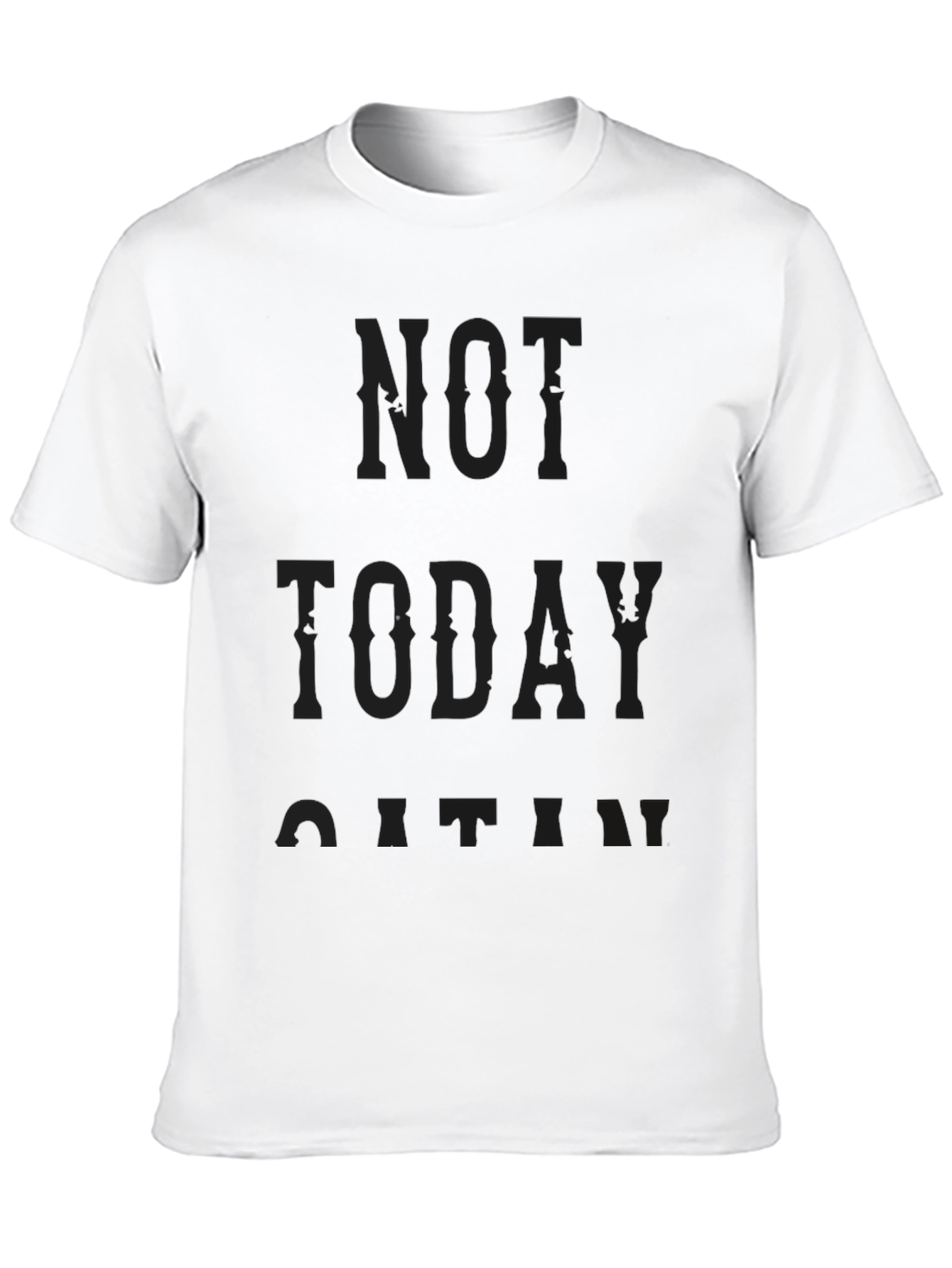 Not Today Satan Graphic Tee - Black