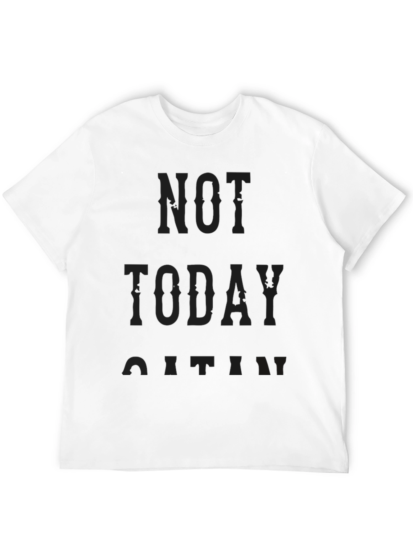 Not Today Satan Graphic Tee - Black