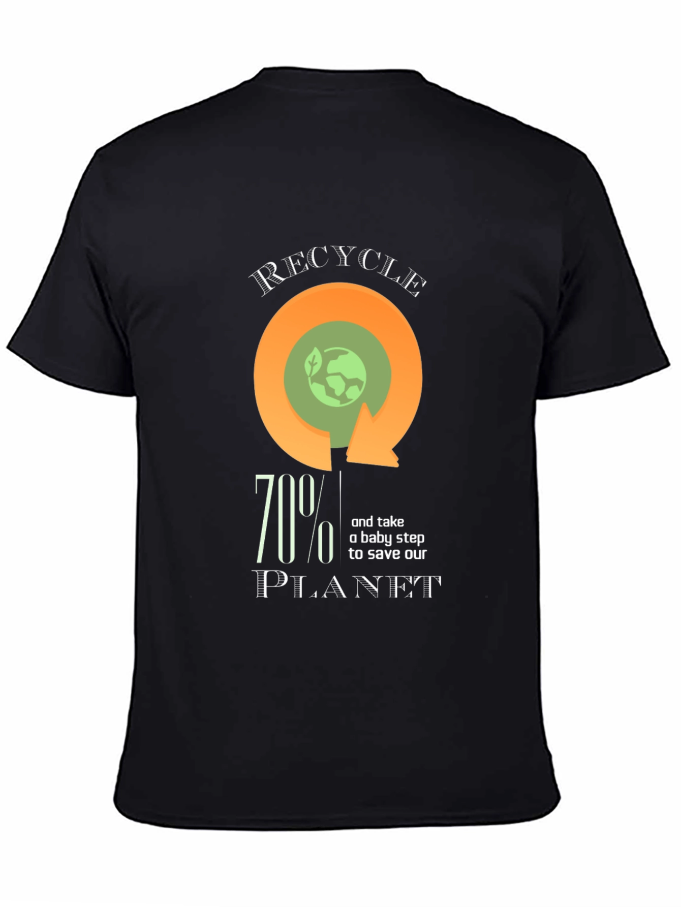 Recycle 70% Planet Graphic Print Tee