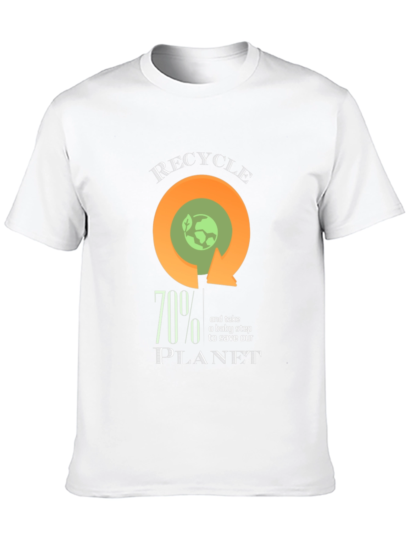 Recycle 70% Planet Graphic Print Tee