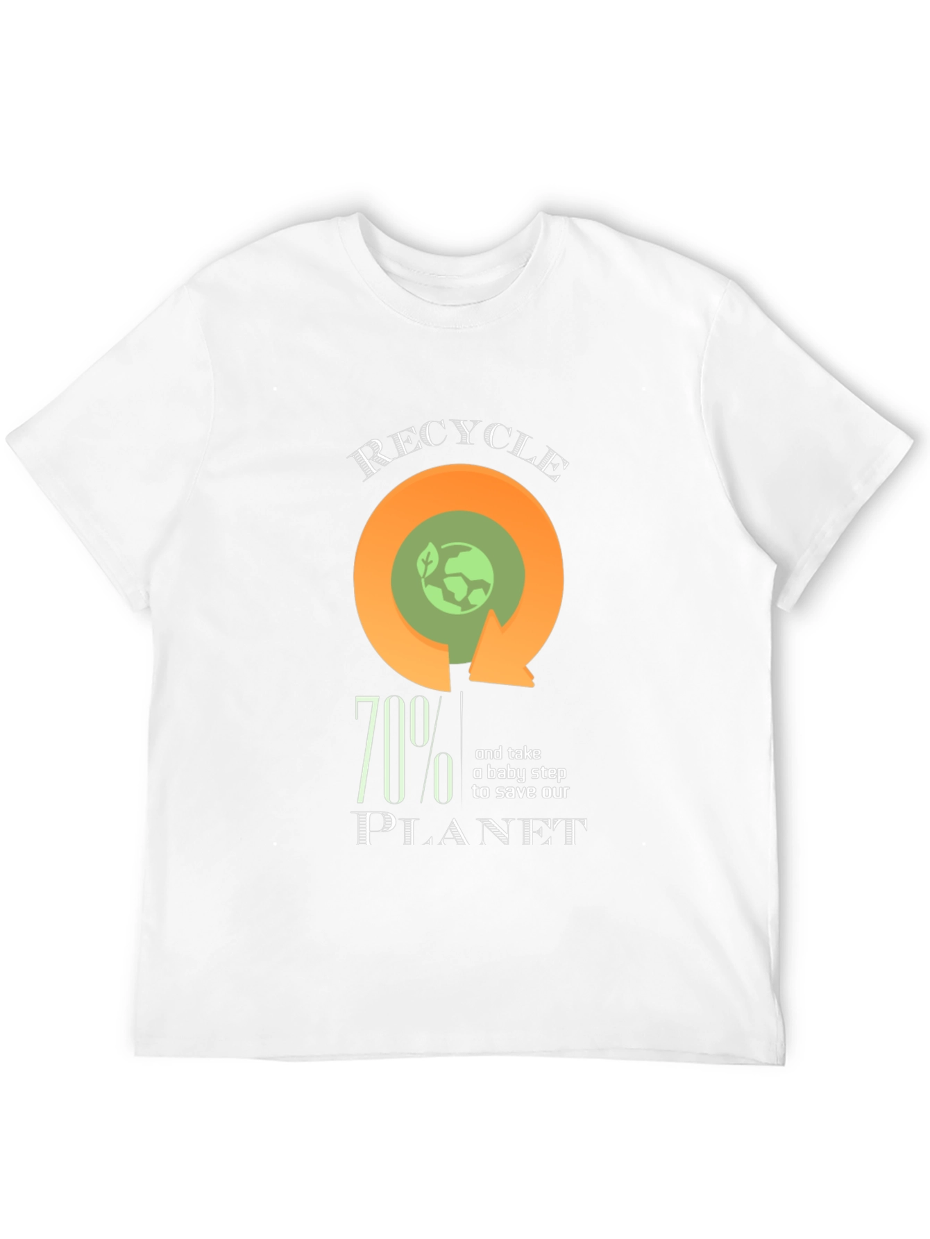 Recycle 70% Planet Graphic Print Tee