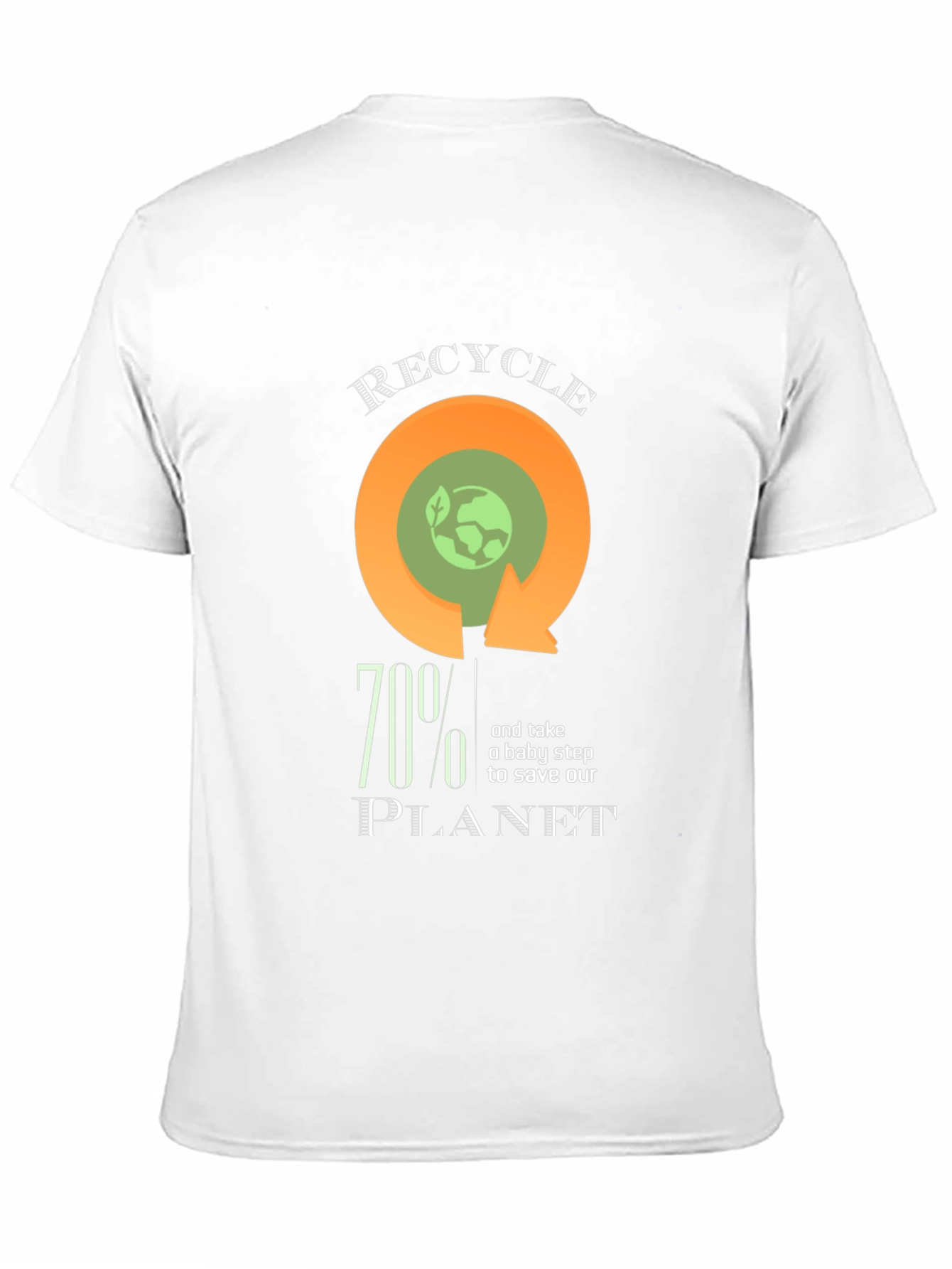 Recycle 70% Planet Graphic Print Tee
