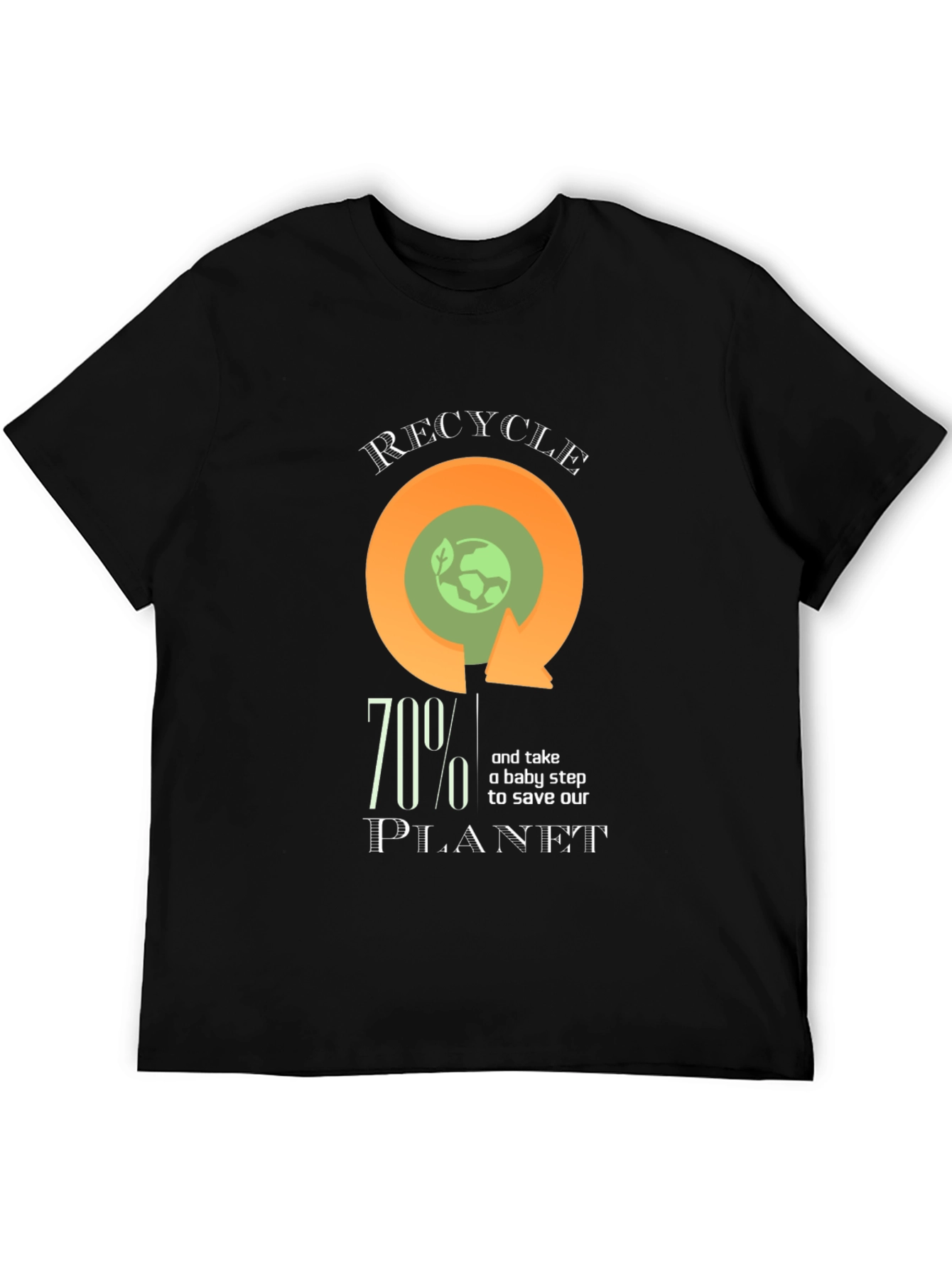 Recycle 70% Planet Graphic Print Tee