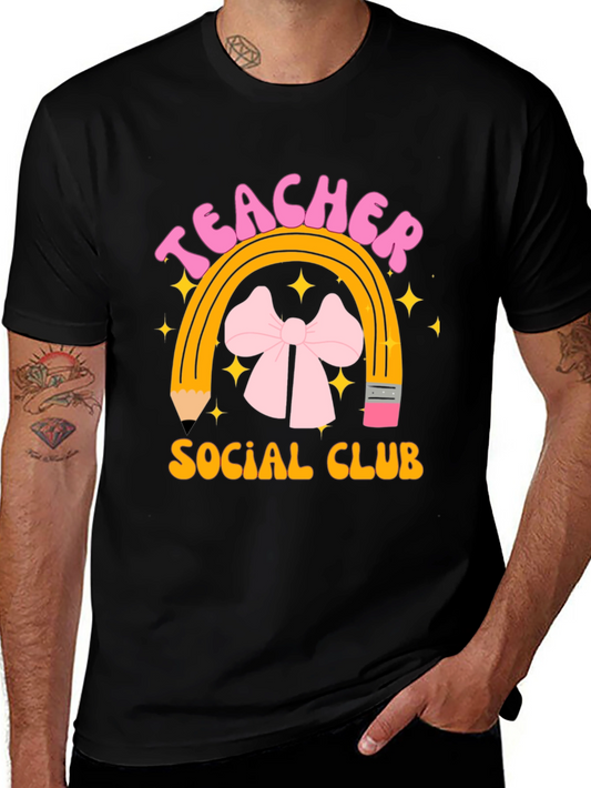 Teacher Social Club Black Graphic T-Shirt