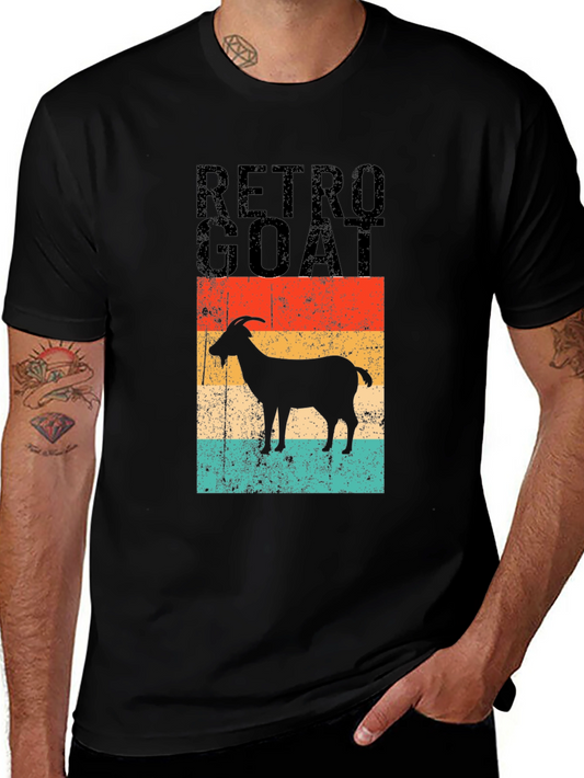 Retro Goat Graphic Tee - Vintage Style