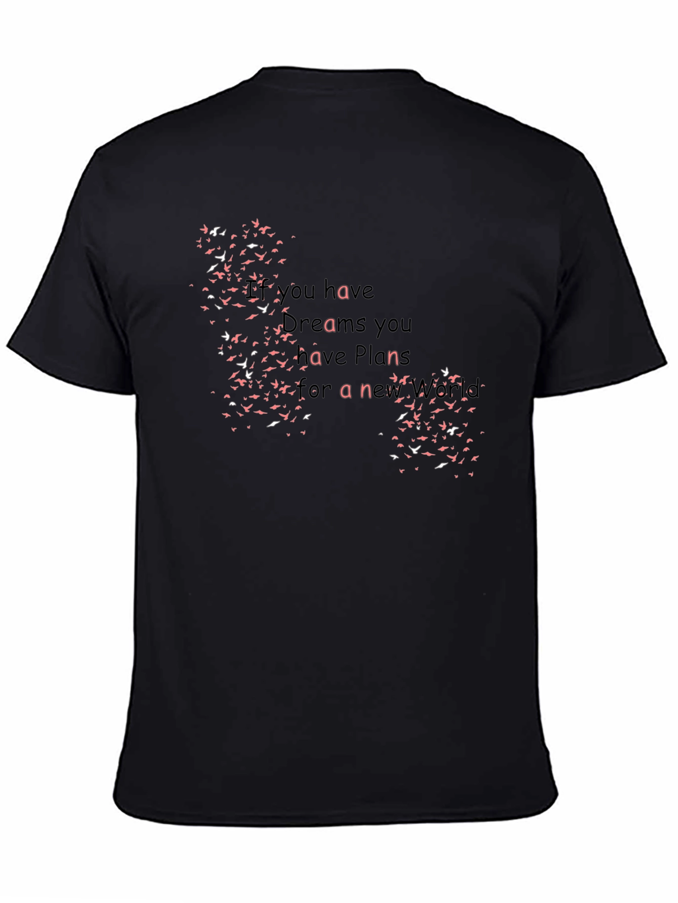 Dreams & Plans Bird T-Shirt - Black