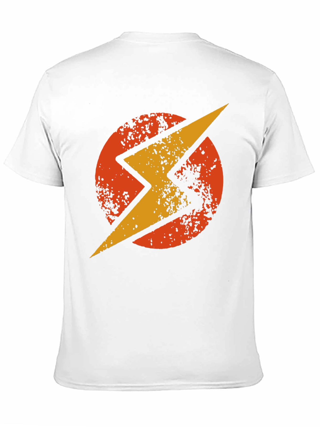 Retro Lightning Bolt Graphic T-Shirt - Black