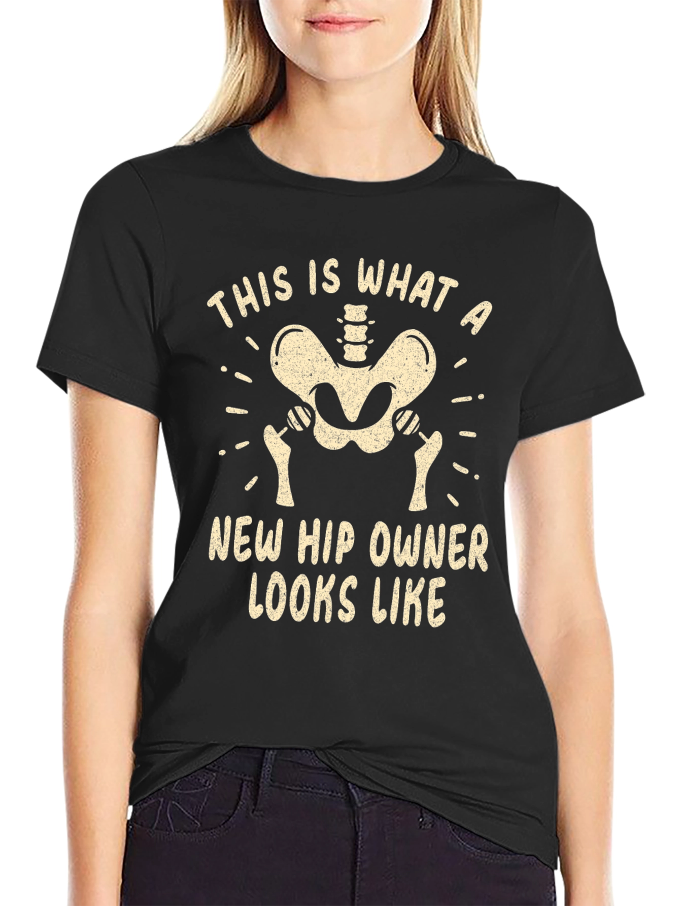 New Hip Owner Skeleton Graphic Tee - Black
