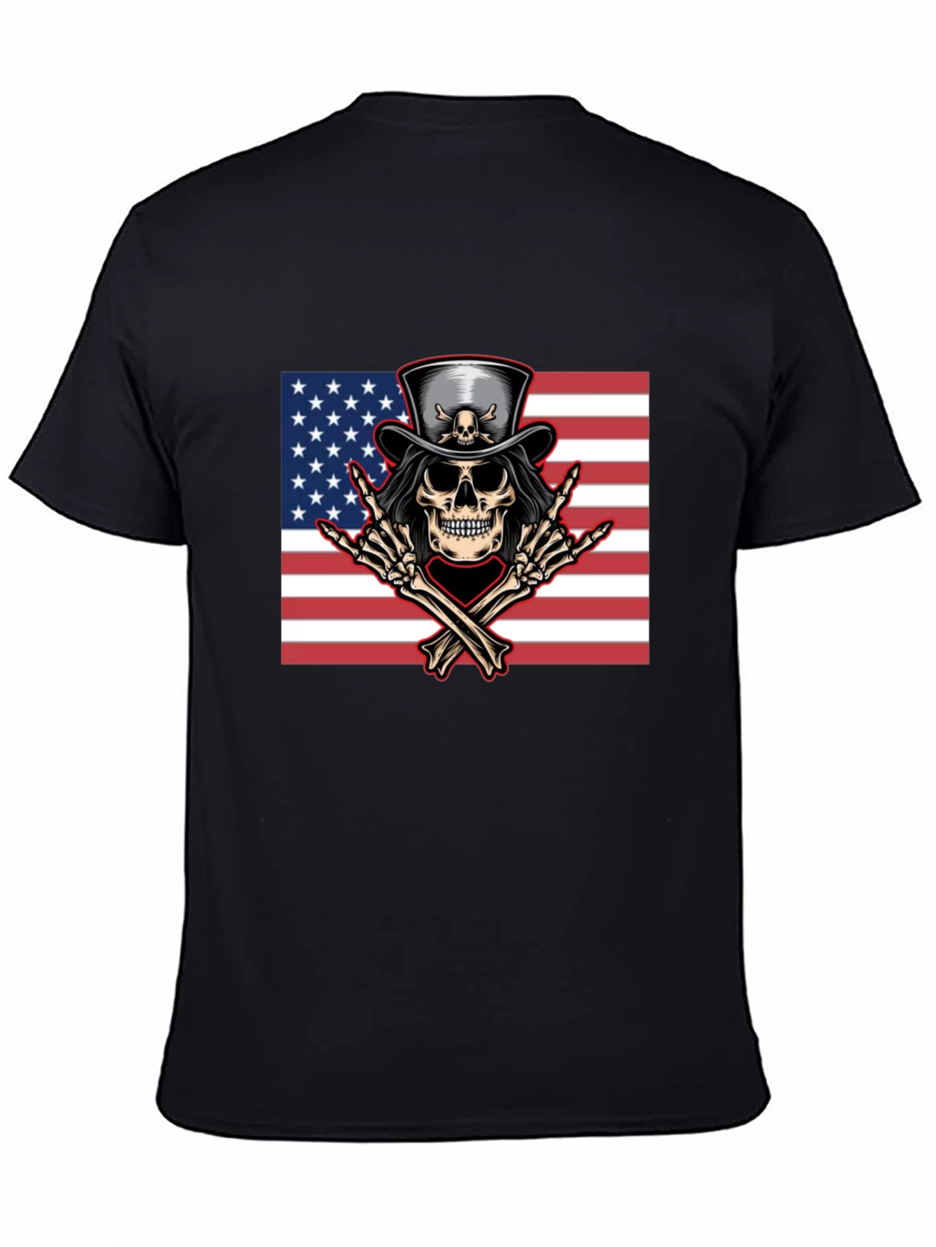 American Skull Rocker Tee - Black