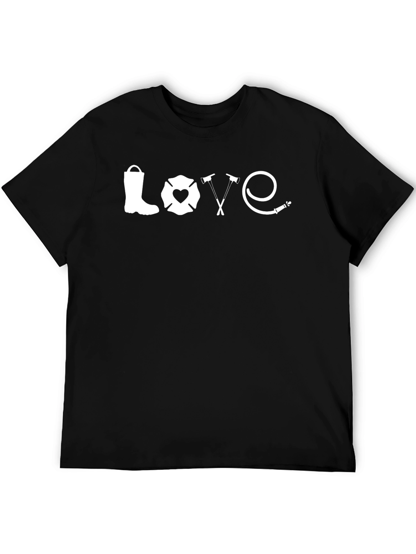 Firefighter LOVE Graphic T-Shirt