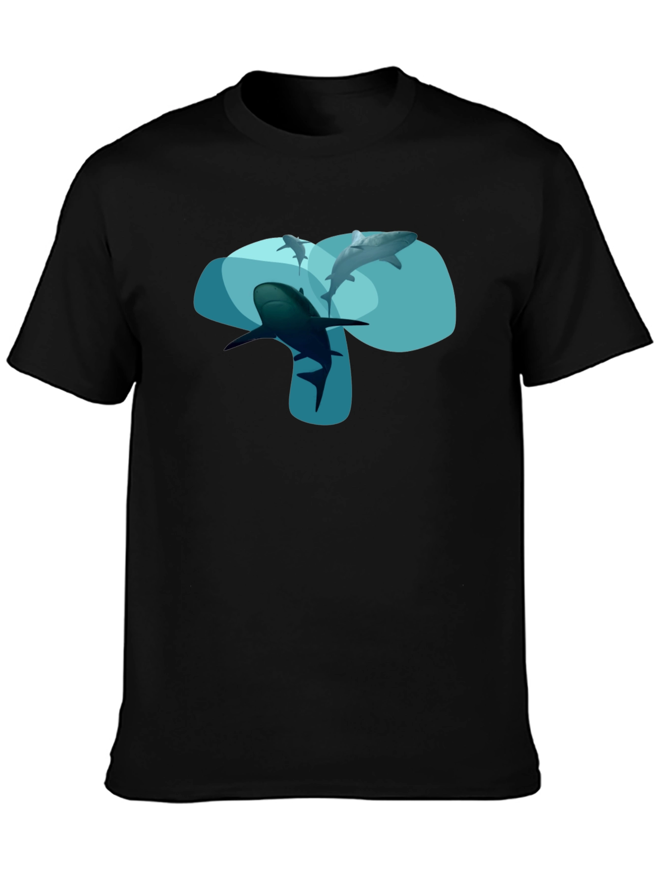 Shark Graphic Black T-Shirt