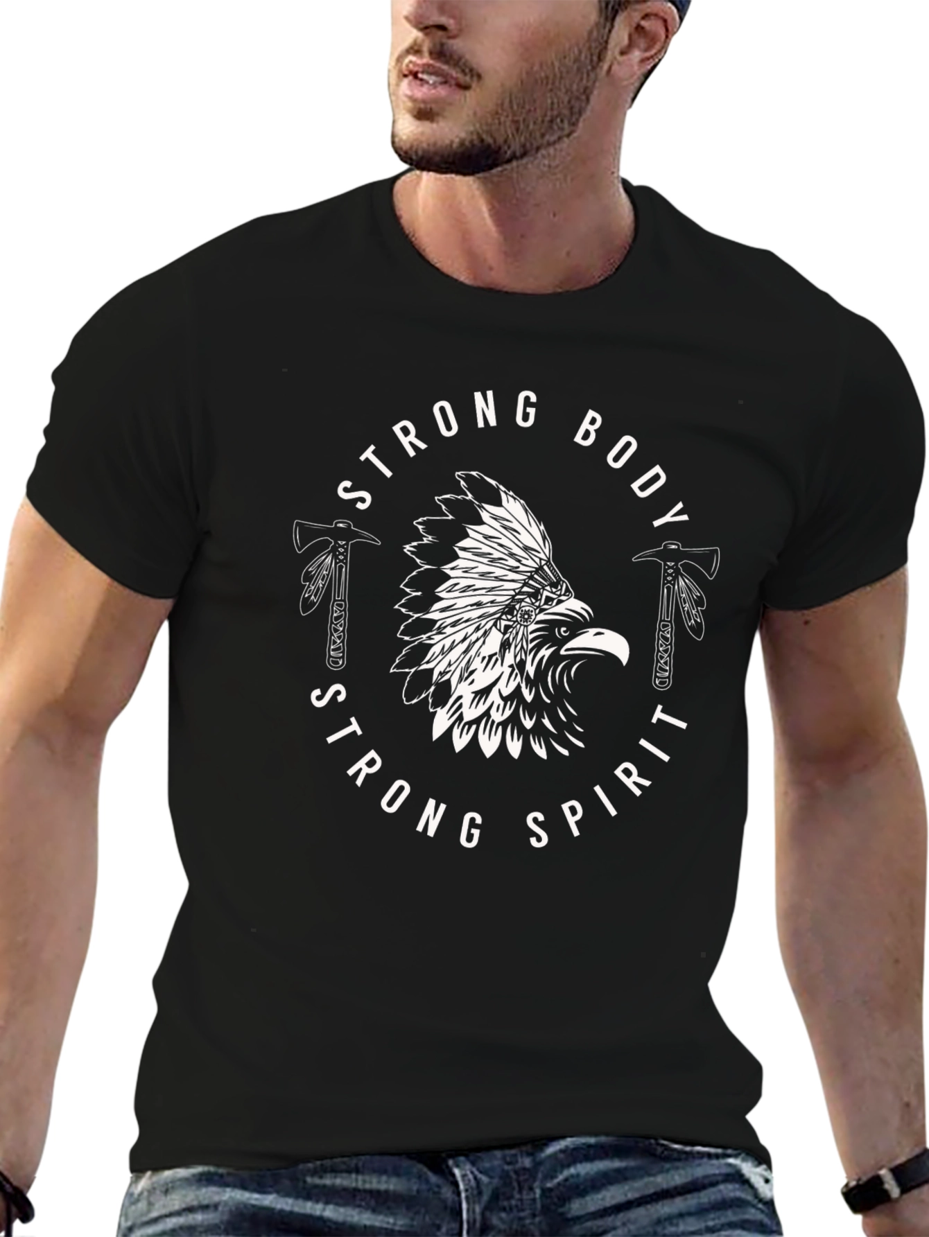 Strong Body Strong Spirit Eagle Graphic Tee