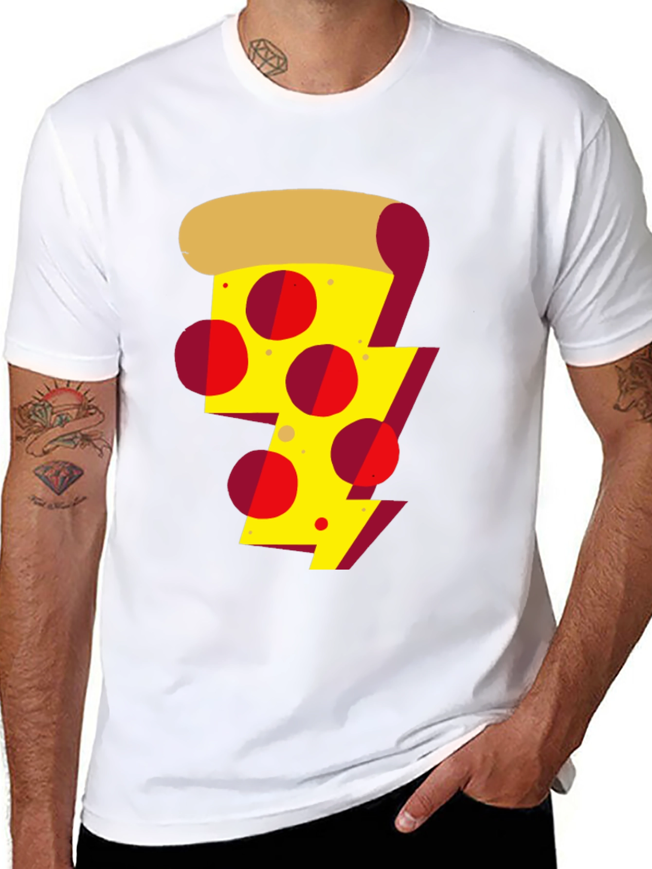 Pizza Bolt Graphic T-Shirt