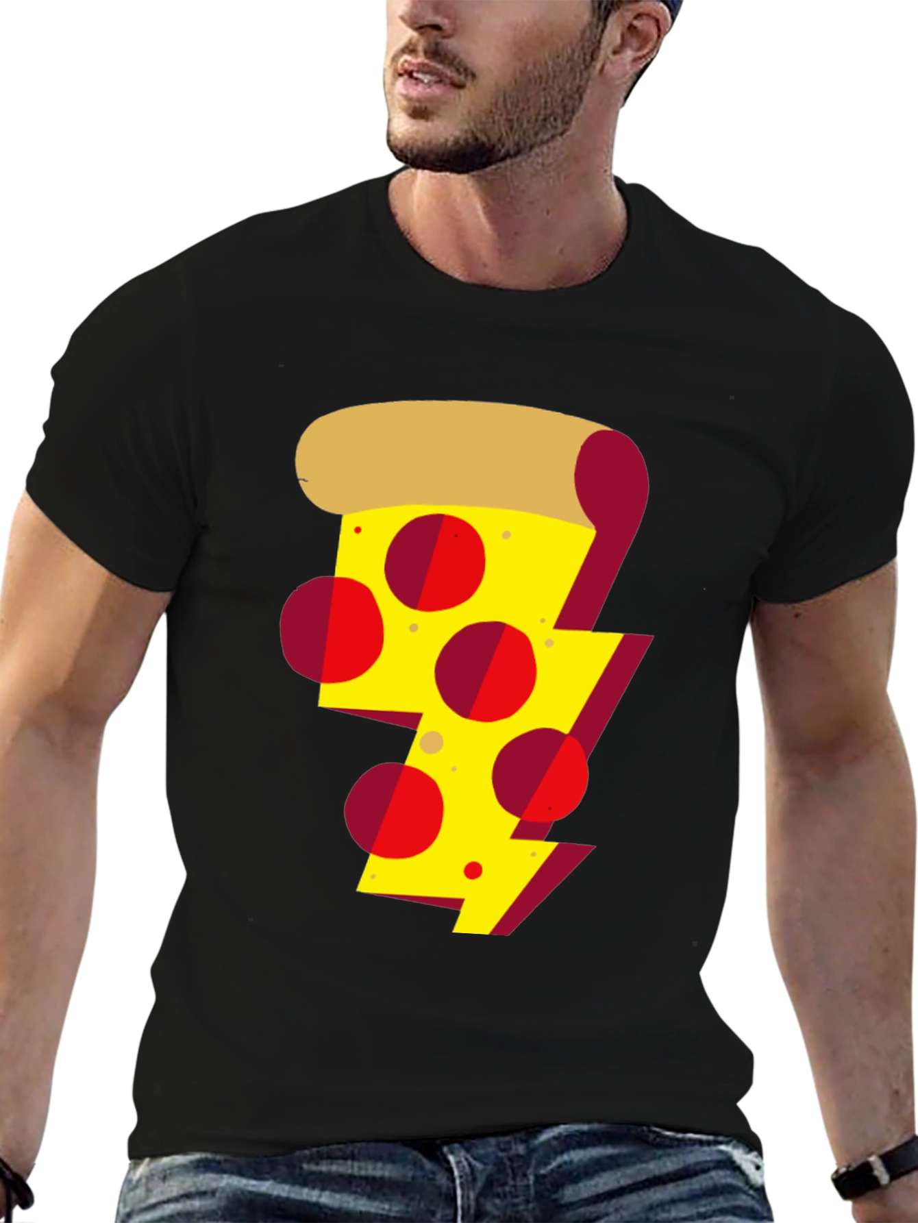 Pizza Bolt Graphic T-Shirt