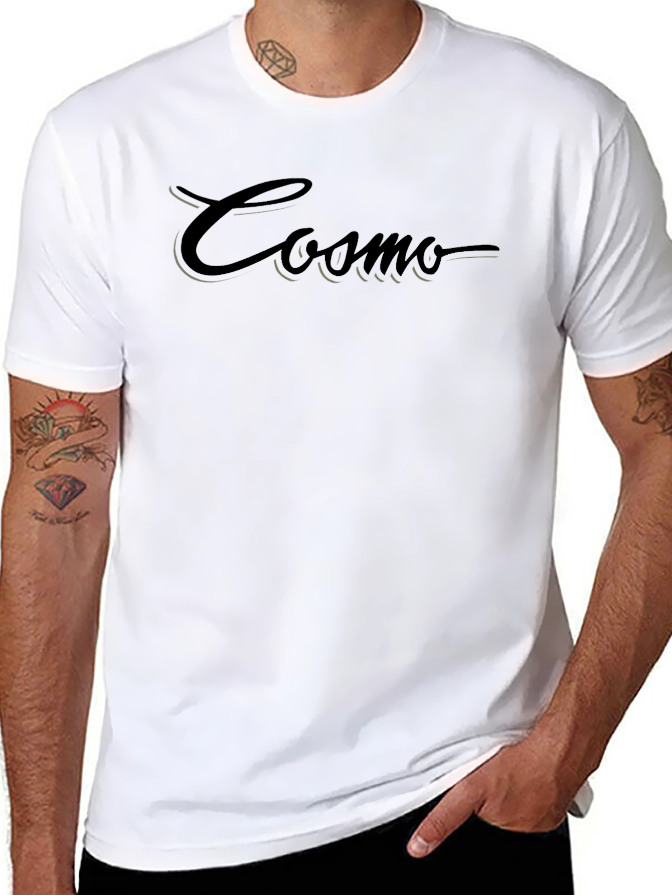 Cosmo Script Black T-Shirt - Stylish Casual Wear