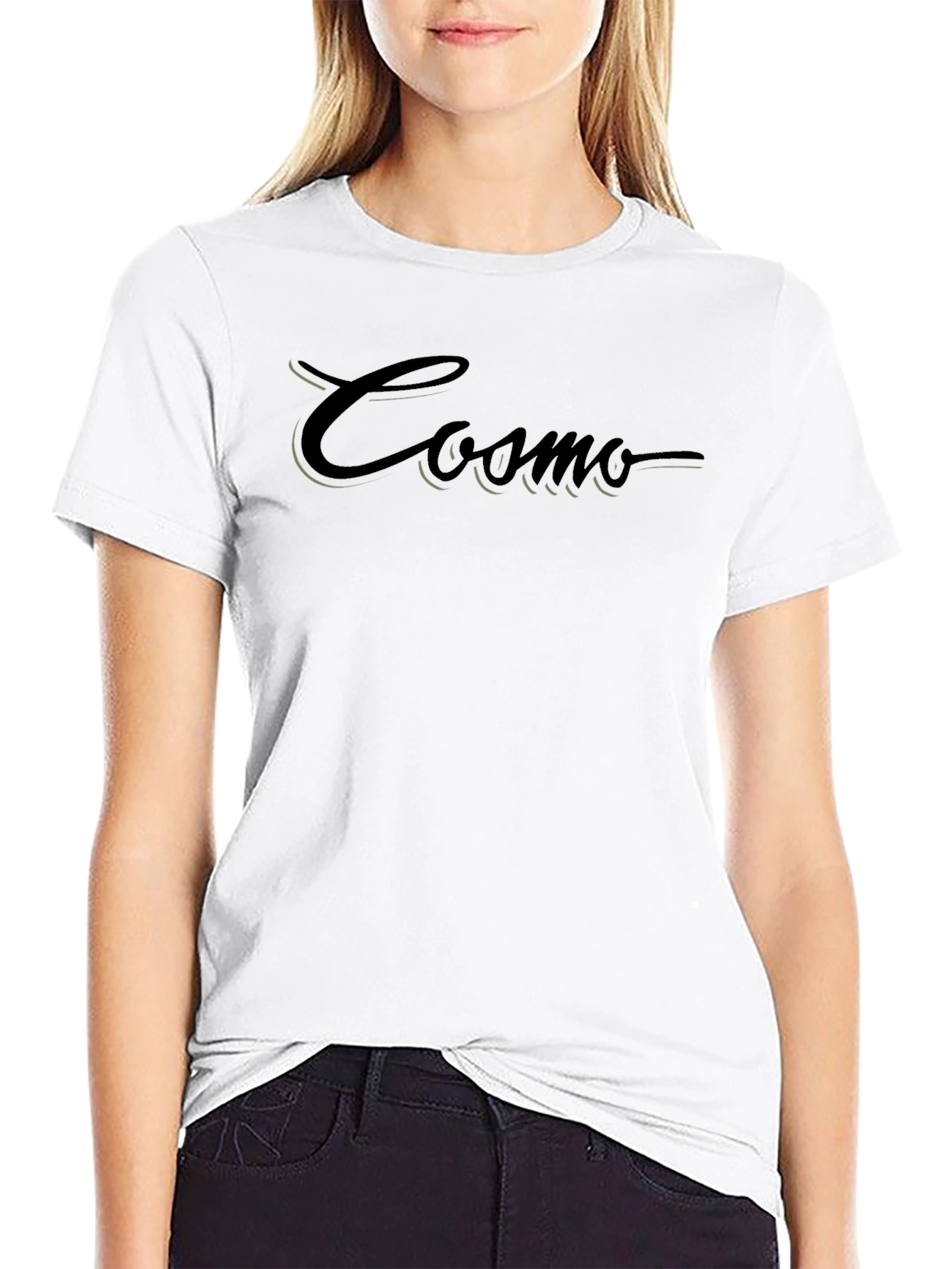 Cosmo Script Black T-Shirt - Stylish Casual Wear