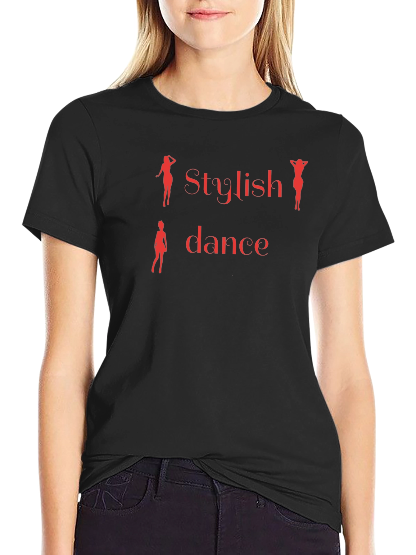 Stylish Dance Black T-Shirt