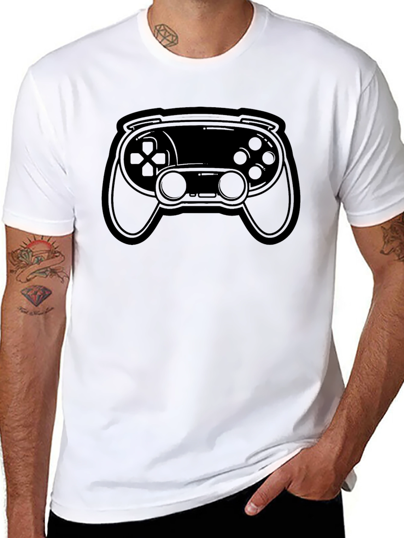 Gamer Controller Graphic Tee - Black