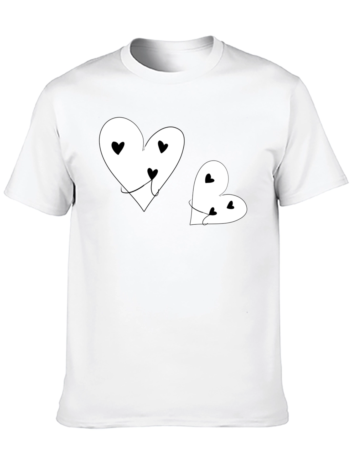 Heart Balloon Graphic Tee - Black Casual Shirt