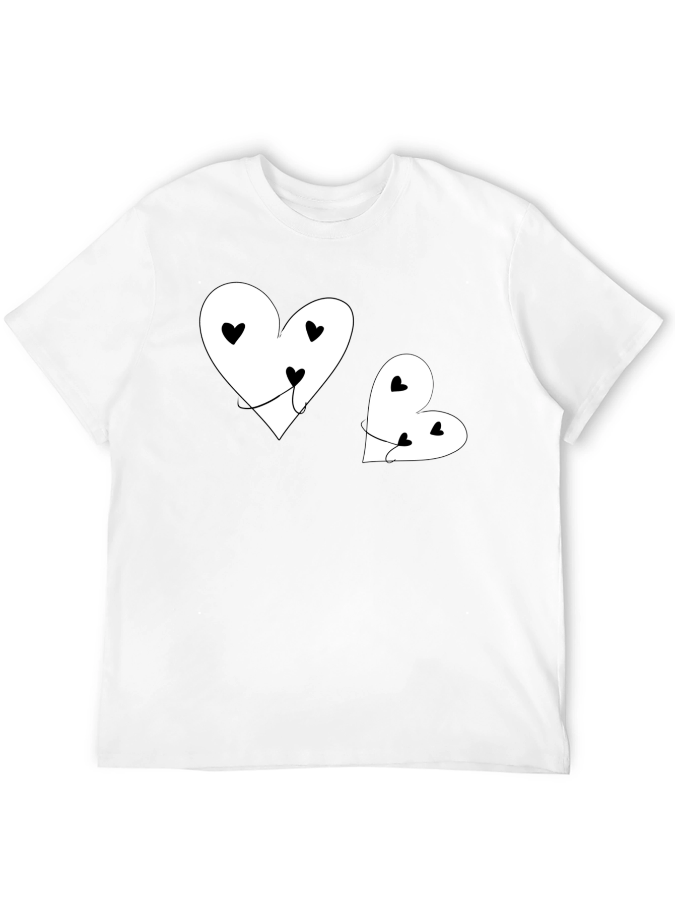 Heart Balloon Graphic Tee - Black Casual Shirt