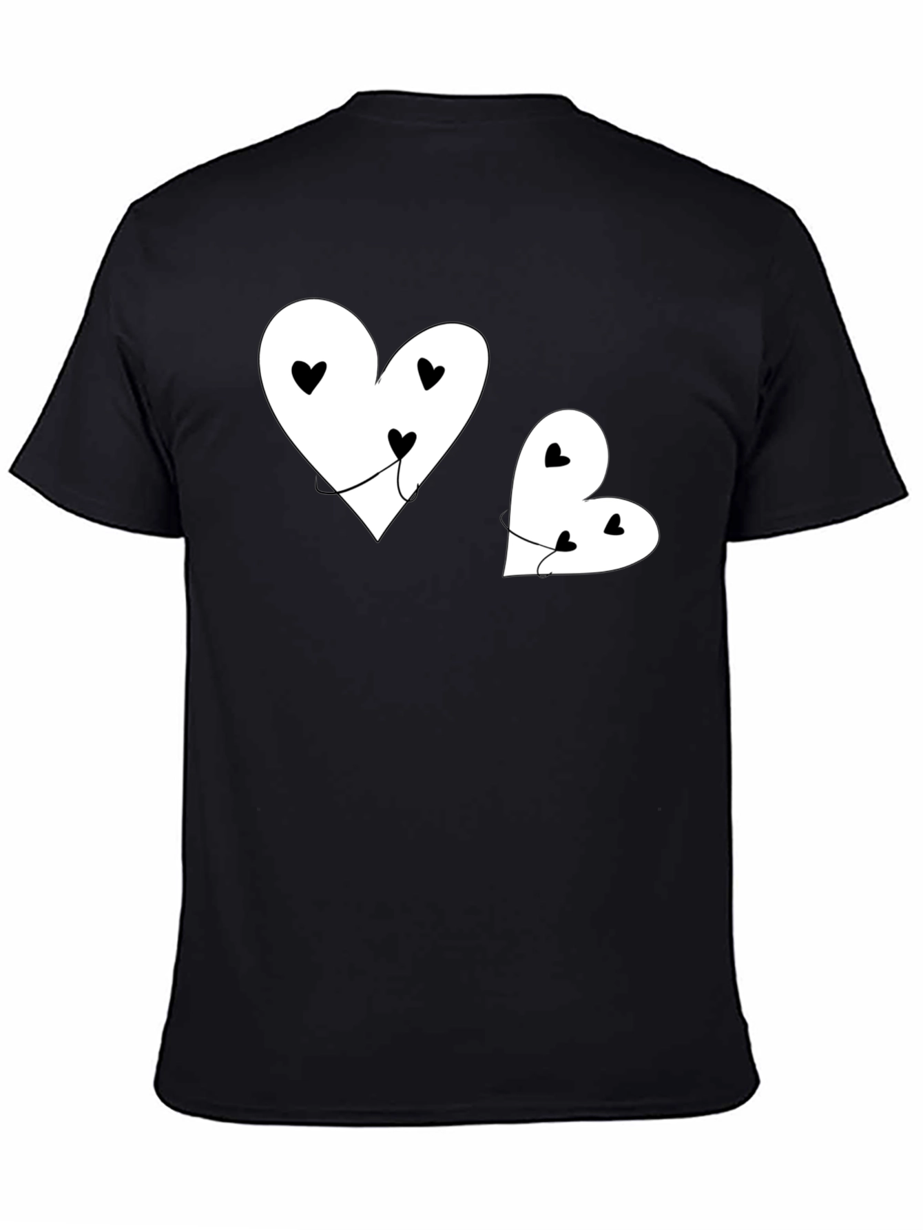 Heart Balloon Graphic Tee - Black Casual Shirt