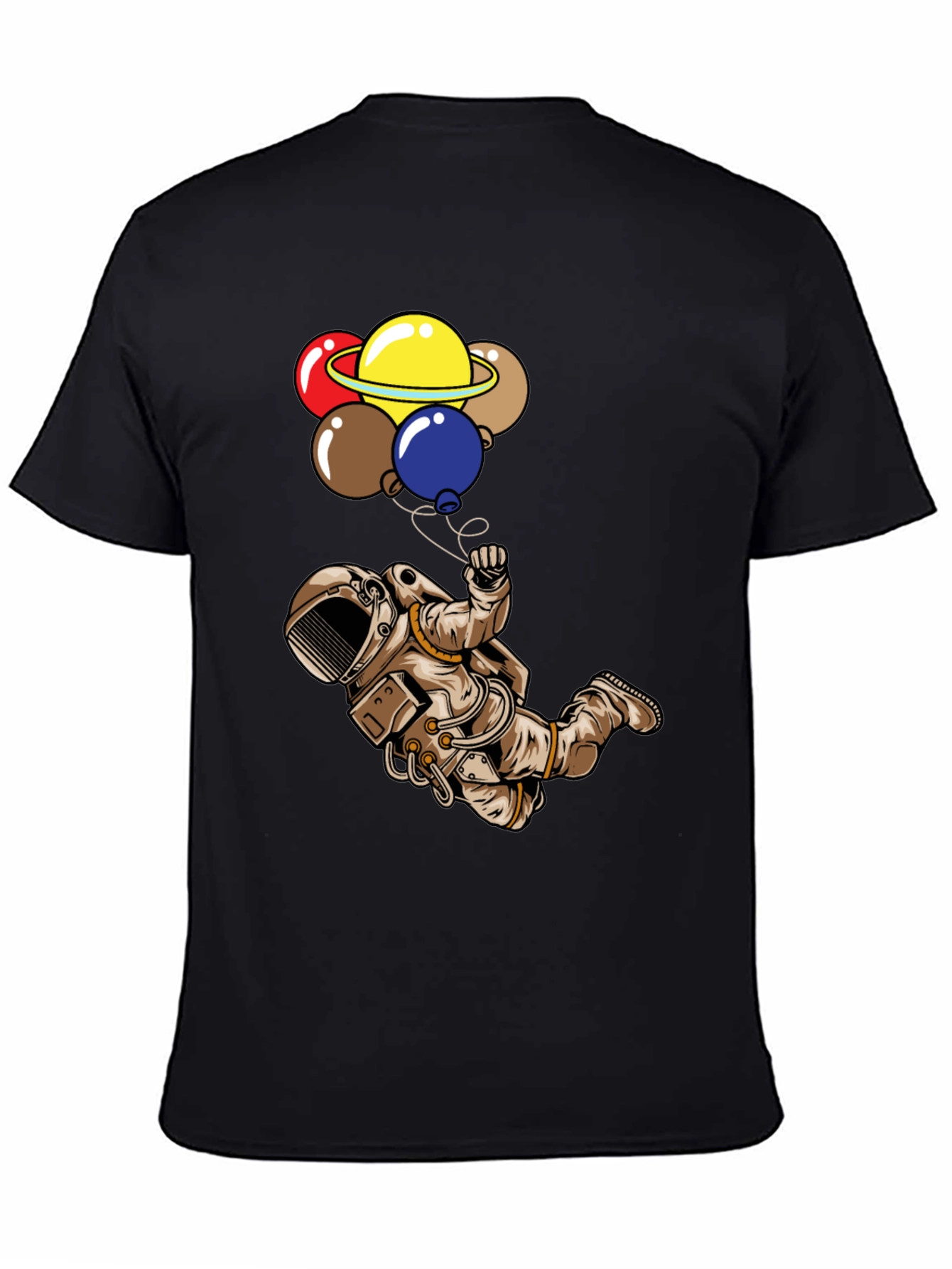 Astronaut & Planet Balloons Graphic T-Shirt