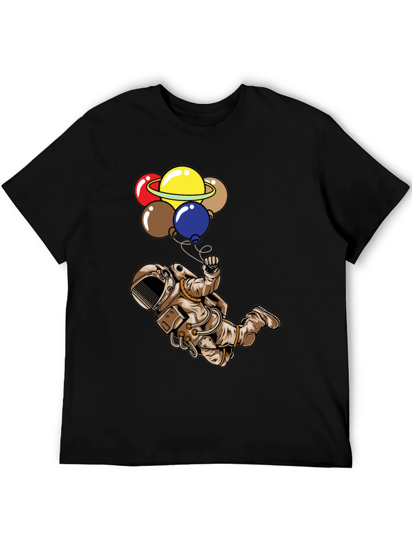 Astronaut & Planet Balloons Graphic T-Shirt