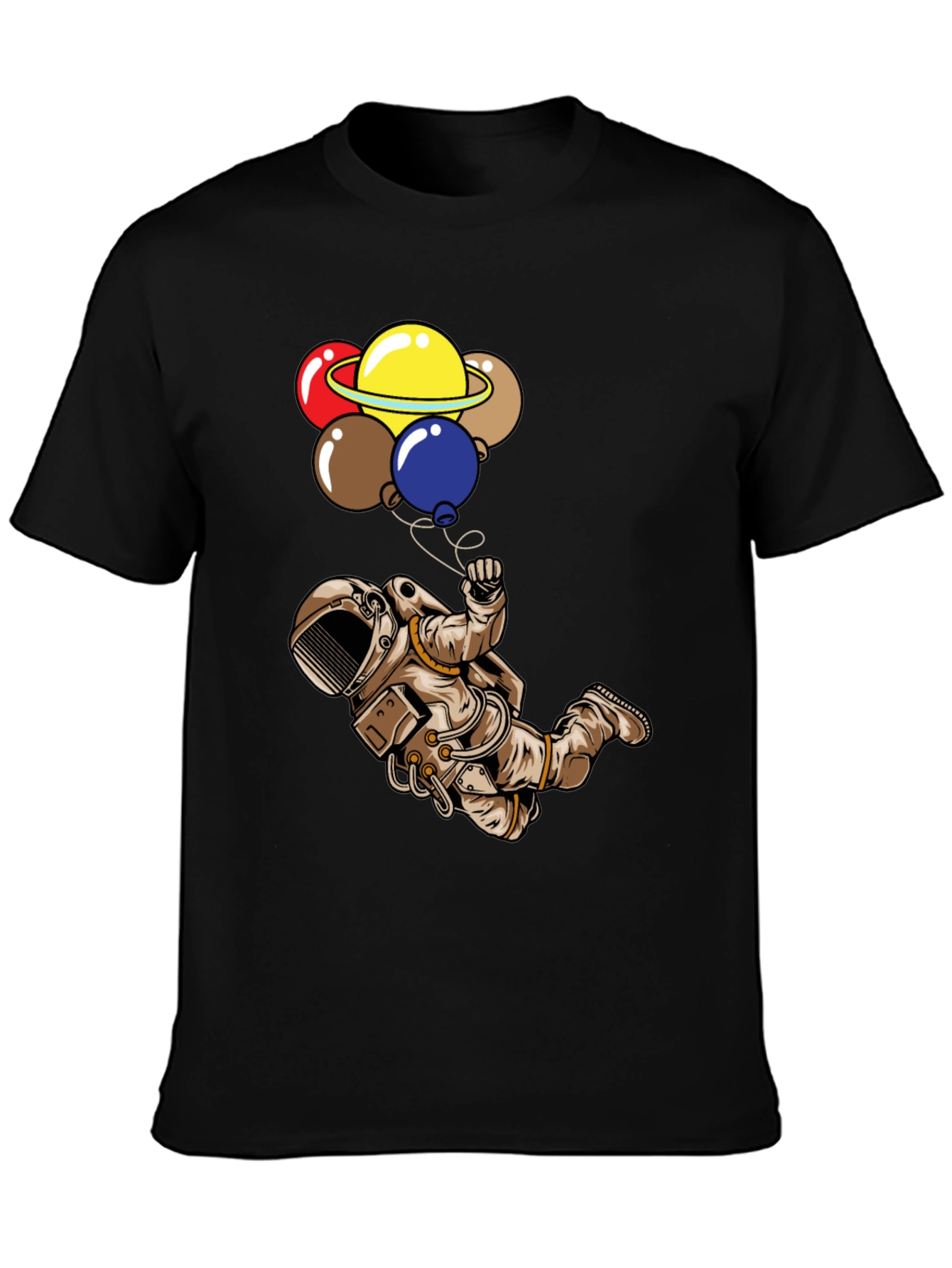 Astronaut & Planet Balloons Graphic T-Shirt