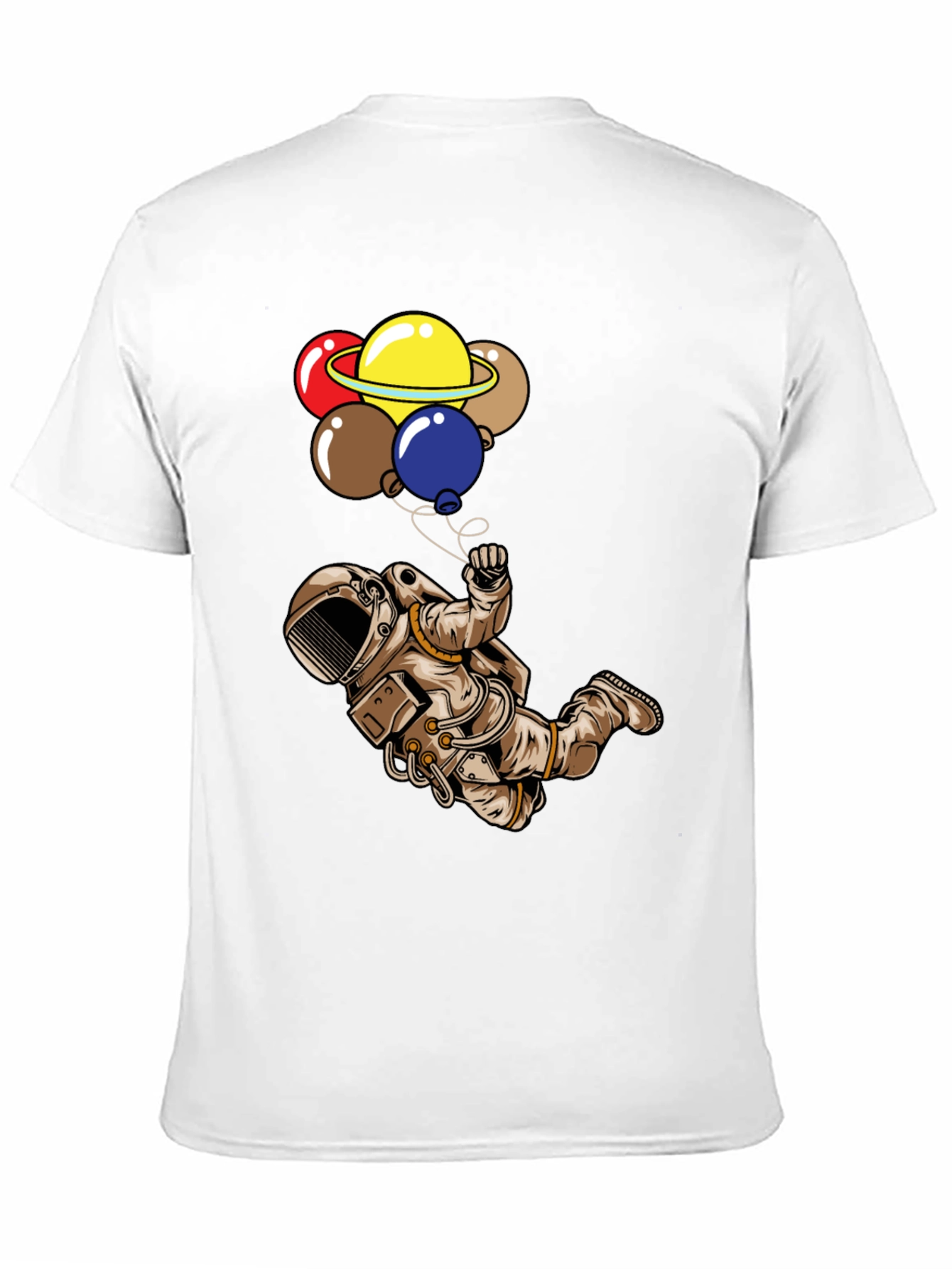 Astronaut & Planet Balloons Graphic T-Shirt