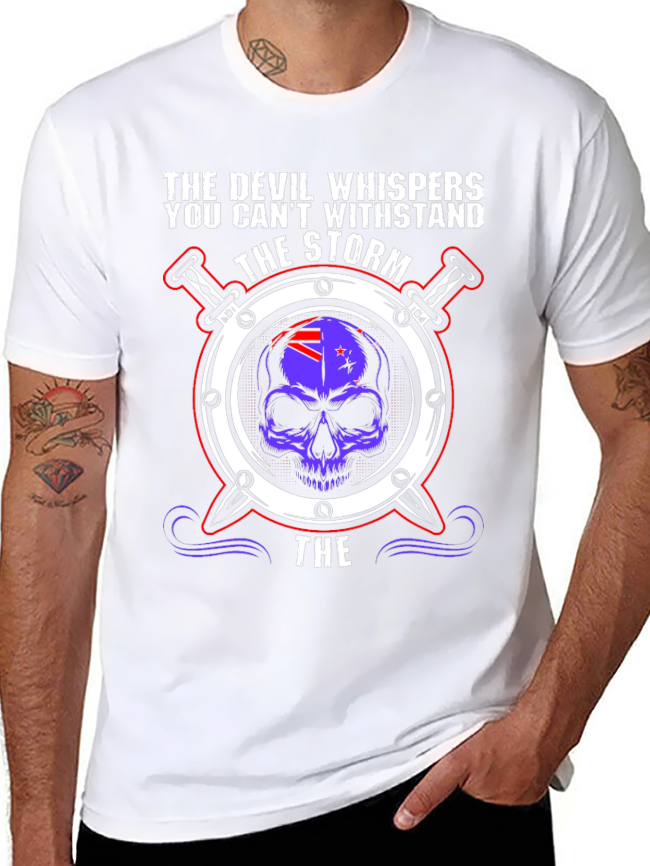The Devil Whispers T-Shirt: Storm Design