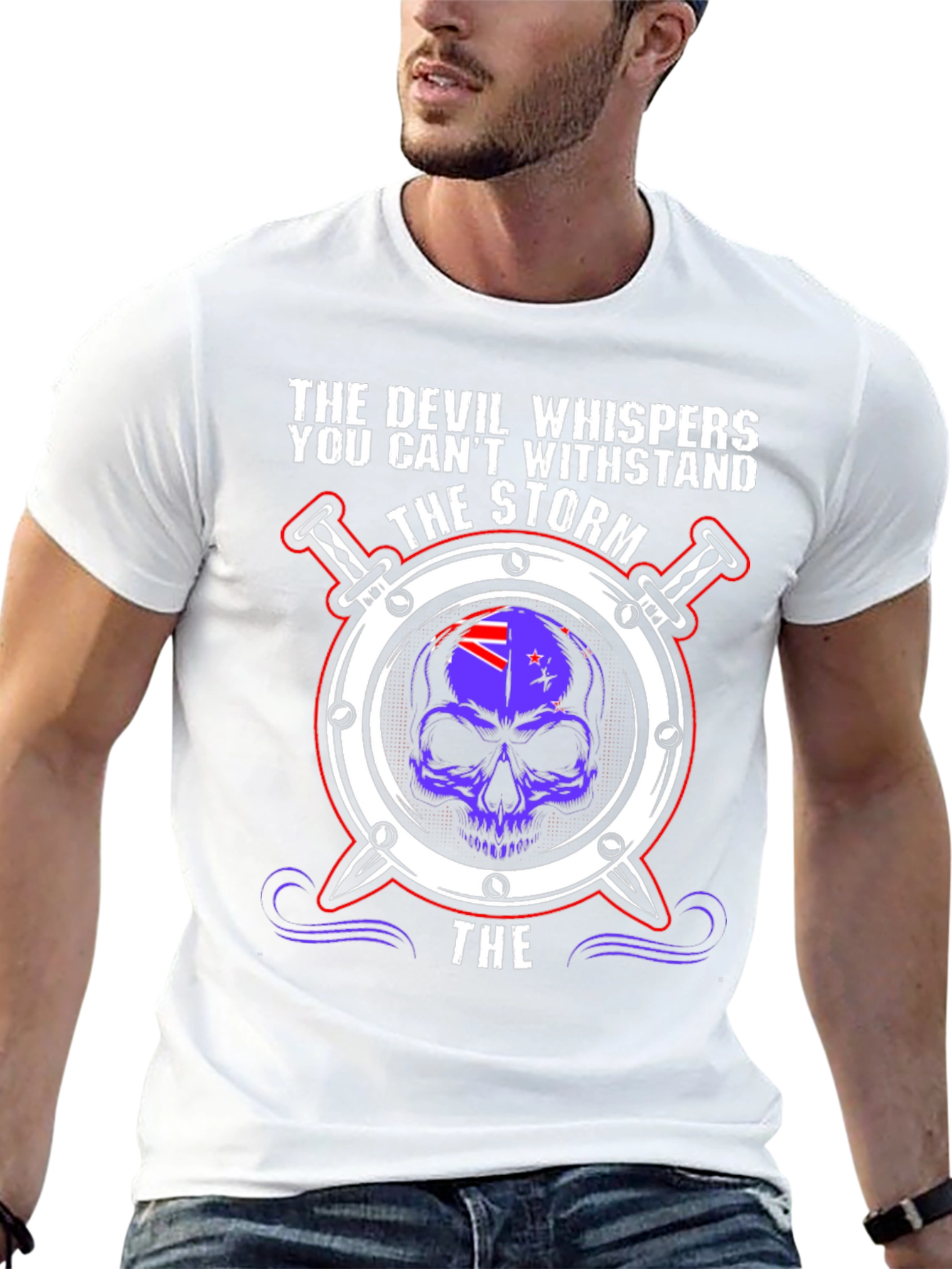 The Devil Whispers T-Shirt: Storm Design